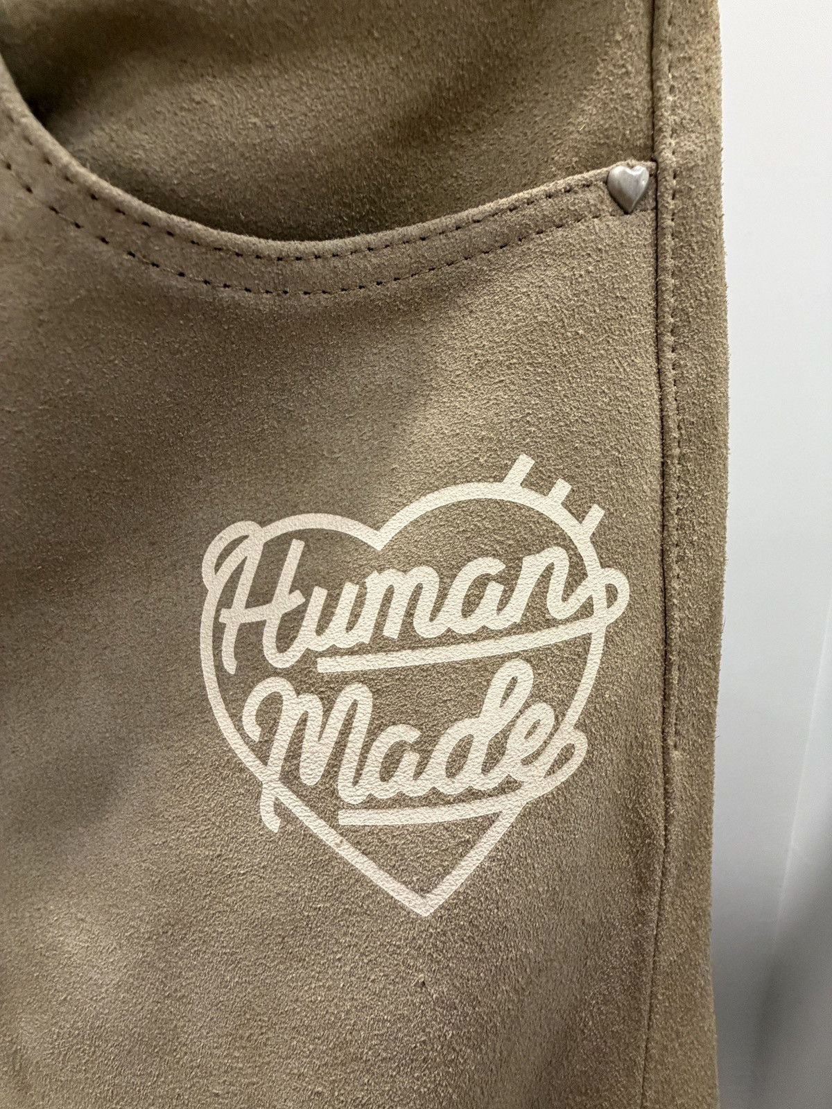 Human Made Human Made Suede Leather Pants - Beige Size US 32 / EU 48 - 5 Thumbnail