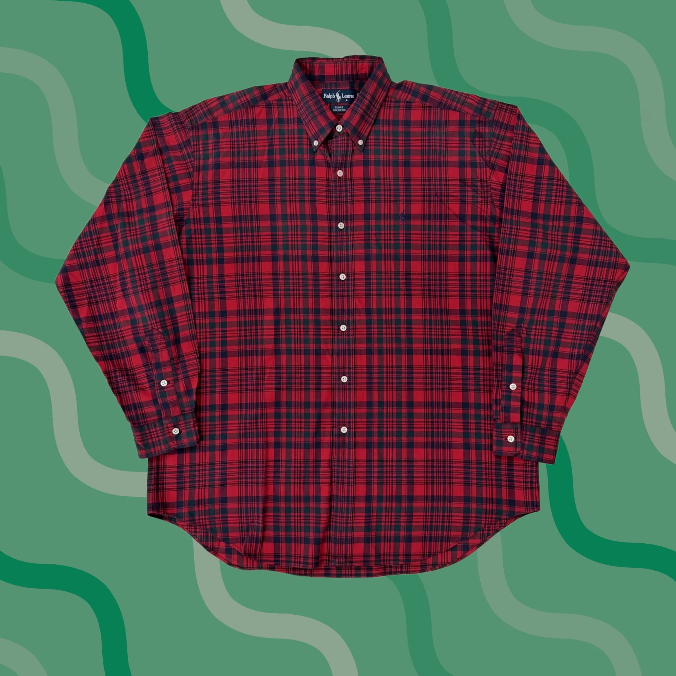 Ralph Lauren Ralph Lauren Blake Shirt Mens L Red Plaid Button-Down Long Sleeve Cotton Size US L / EU 52-54 / 3 - 1 Thumbnail