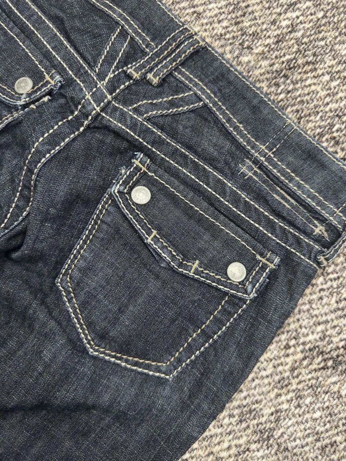 If Six Was Nine × Le Grande Bleu (L.G.B.) × Marithe + Francois Girbaud MARITHE FRANCOIS GIRBAUD Pants Biker Utility Denim Size US 29 - 9 Thumbnail