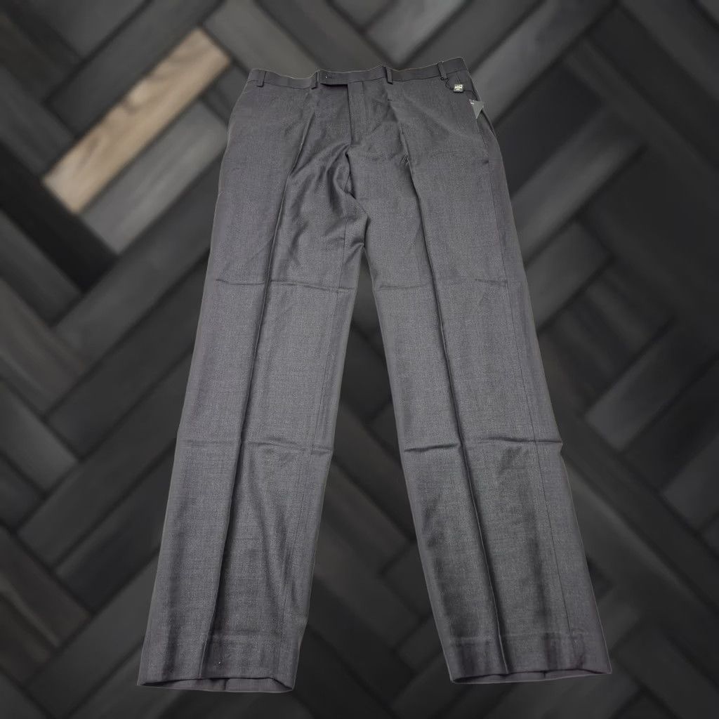 Ralph Lauren VTG Lauren Ralph Lauren Suit Pants Mens 38x34 Gray Wool Flat Front Dress Pants Size 38R - 1 Thumbnail