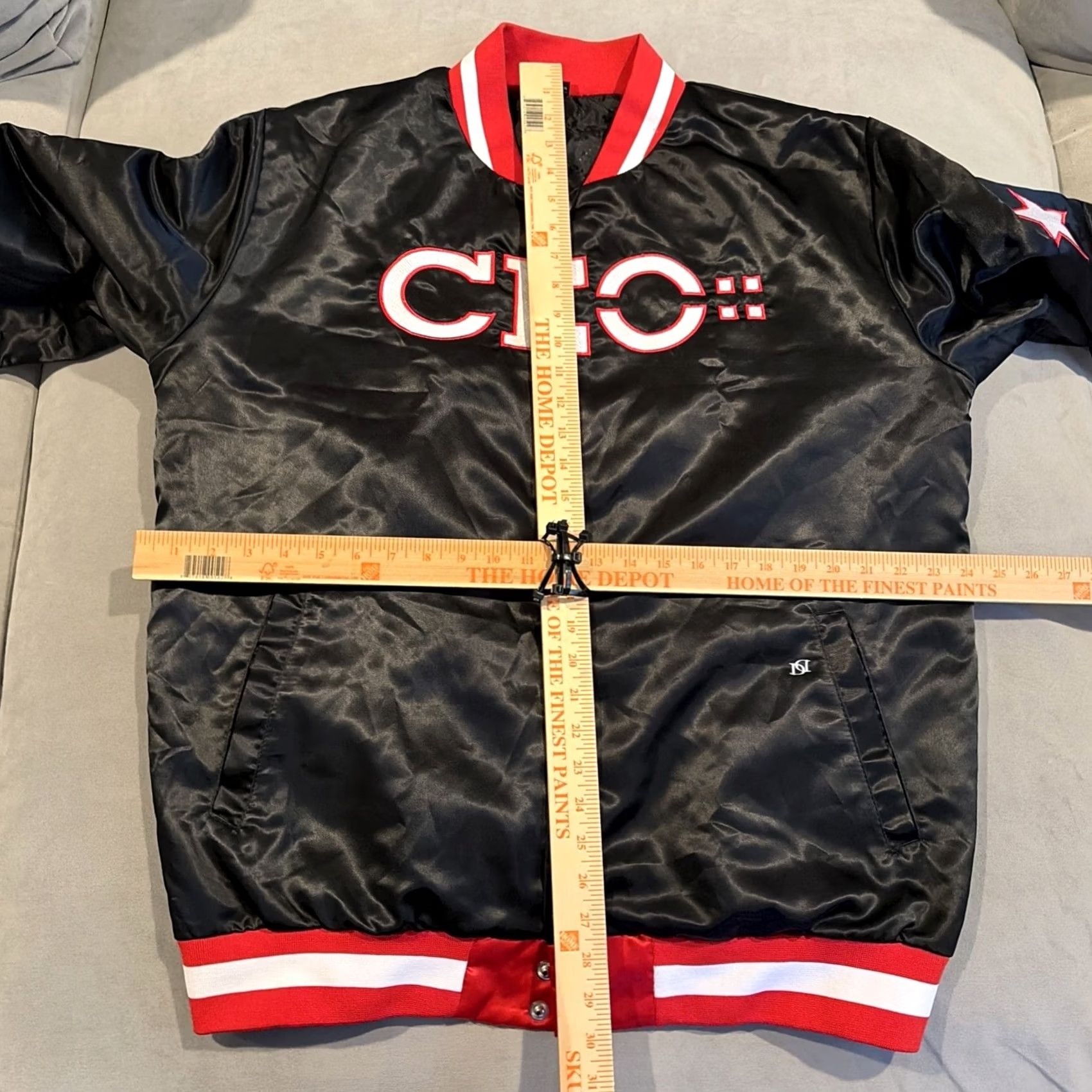 Vintage VINTAGE RARE POPPINGTON CLOTHING COMPANY DAMON DASH CEO JACKET XL Bomber Jacket Black Men's XL Size US XL / EU 56 / 4 - 6 Thumbnail