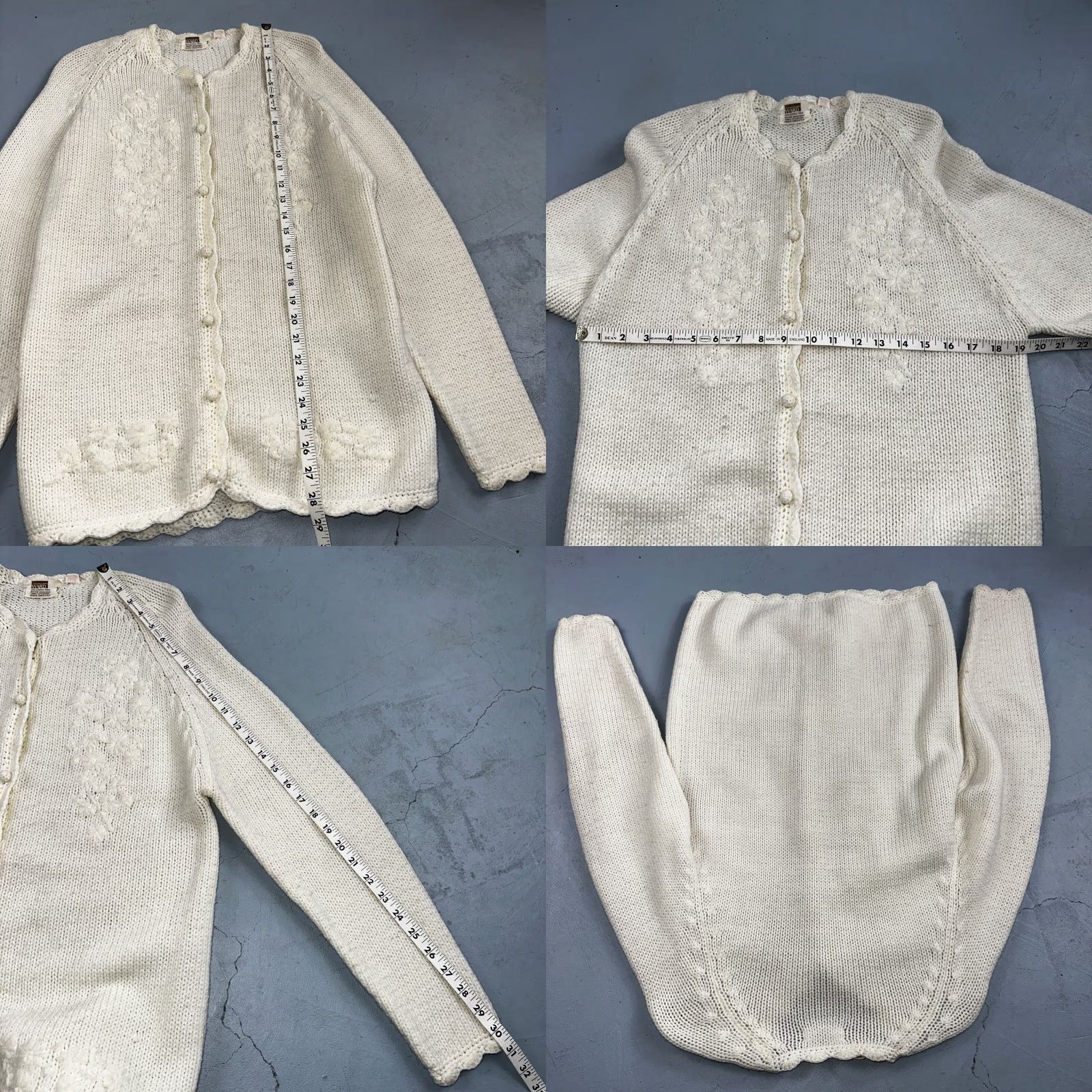 Vintage VINTAGE Montgomery Ward Cardigan Sweater Button Knit 70s 80s Women M White Size M / US 6-8 / IT 42-44 - 8 Thumbnail