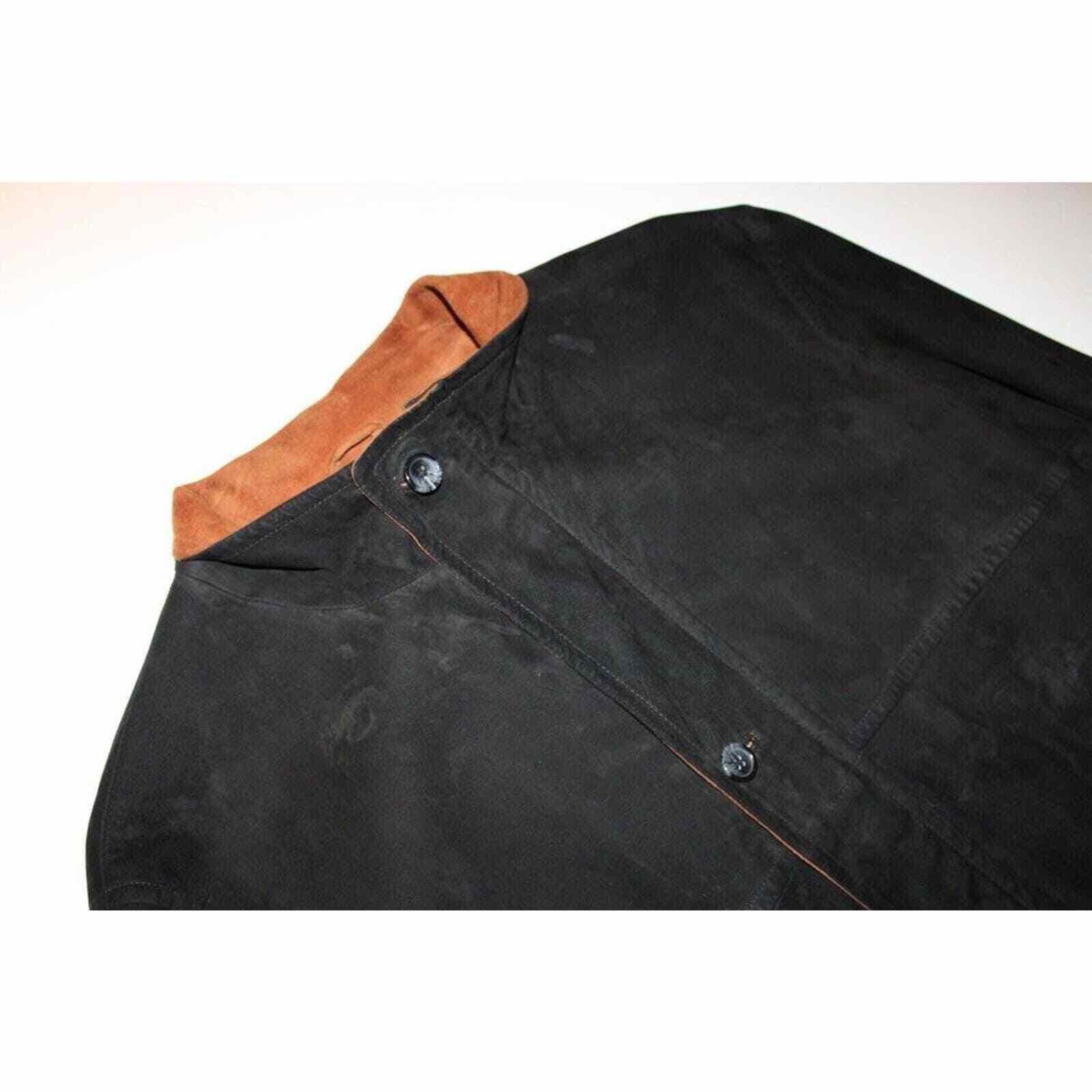 Other Kircilar Mens Leather Suede Black & Brown Jacket Size 50 Size US L / EU 52-54 / 3 - 5 Thumbnail