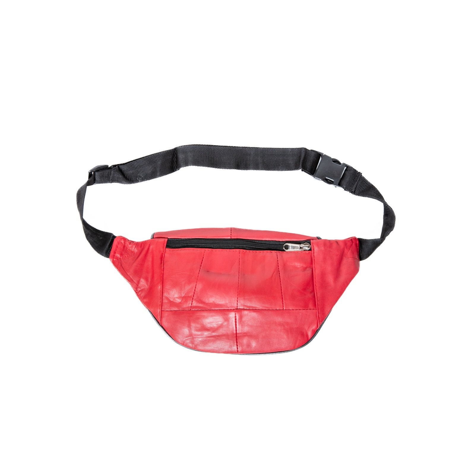 Other Red Leather Fanny Pack with Multiple Zipper Pockets Size ONE SIZE - 2 Thumbnail