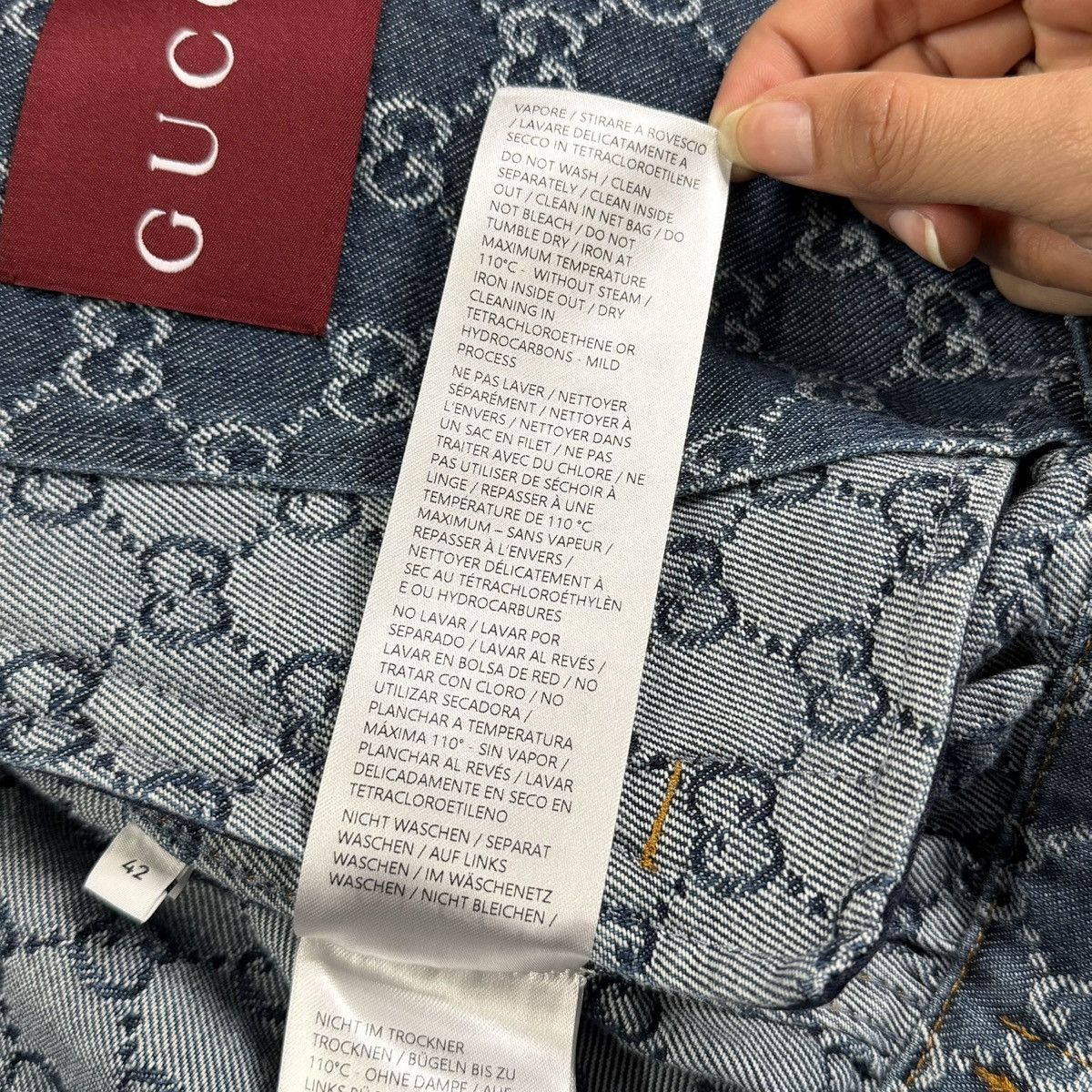 Gucci Gucci Denim Monogram Jacket Size US S / EU 44-46 / 1 - 13 Thumbnail