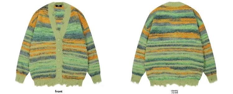 Japanese Brand × Vintage Colourfull sweater cardigan Size US L / EU 52-54 / 3 - 4 Thumbnail