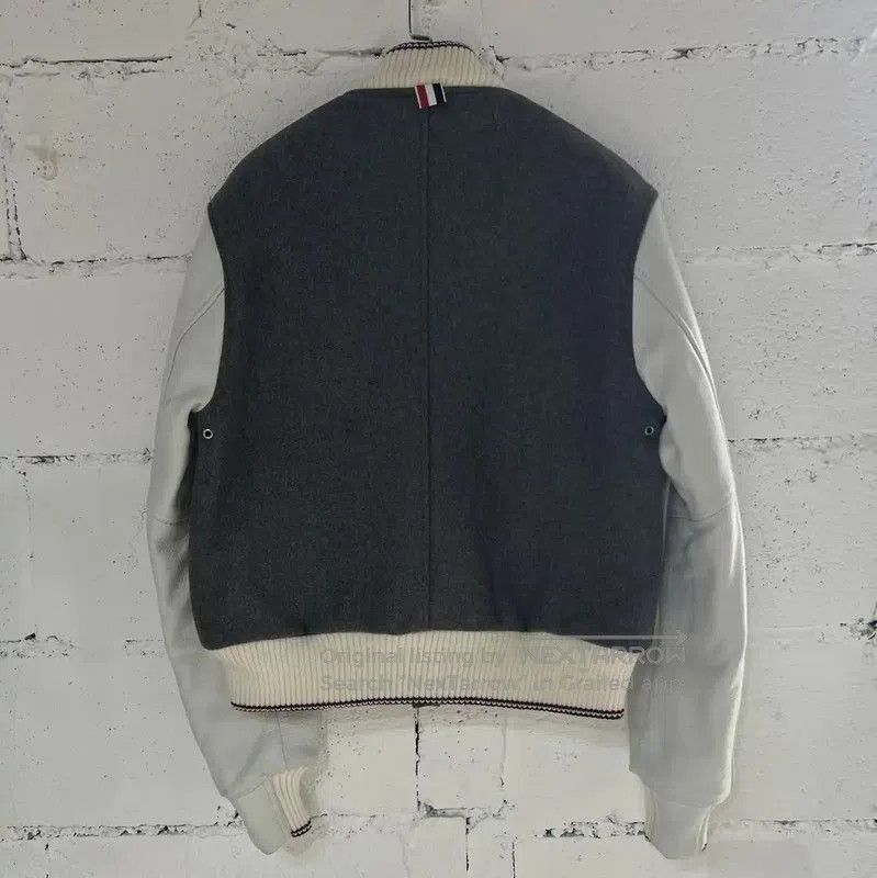 Thom Browne Thom Browne Gray Leather Women's Jacket . Size M / US 6-8 / IT 42-44 - 2 Thumbnail