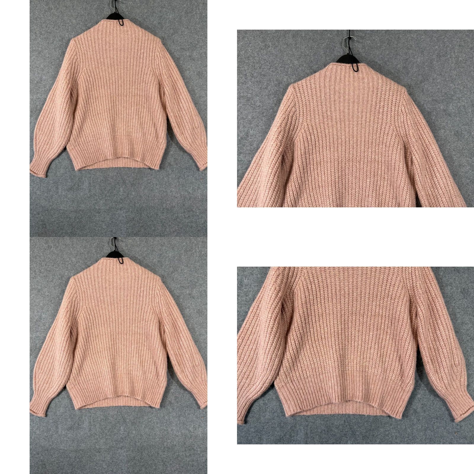 Madewell Madewell Pullover Sweater Womens S Pink Wool Blend Mock Neck Chunky-Knit Long Sleeve Womens Size S / US 4 / IT 40 - 8 Thumbnail