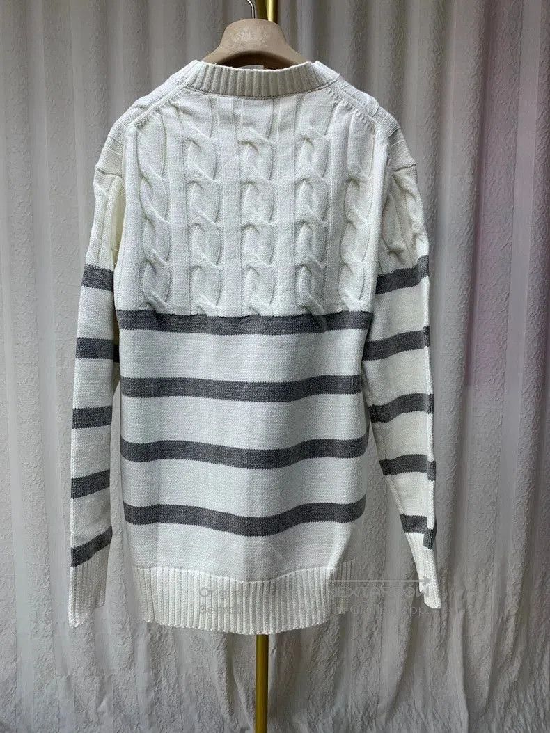 Brunello Cucinelli White Cable Sweater.