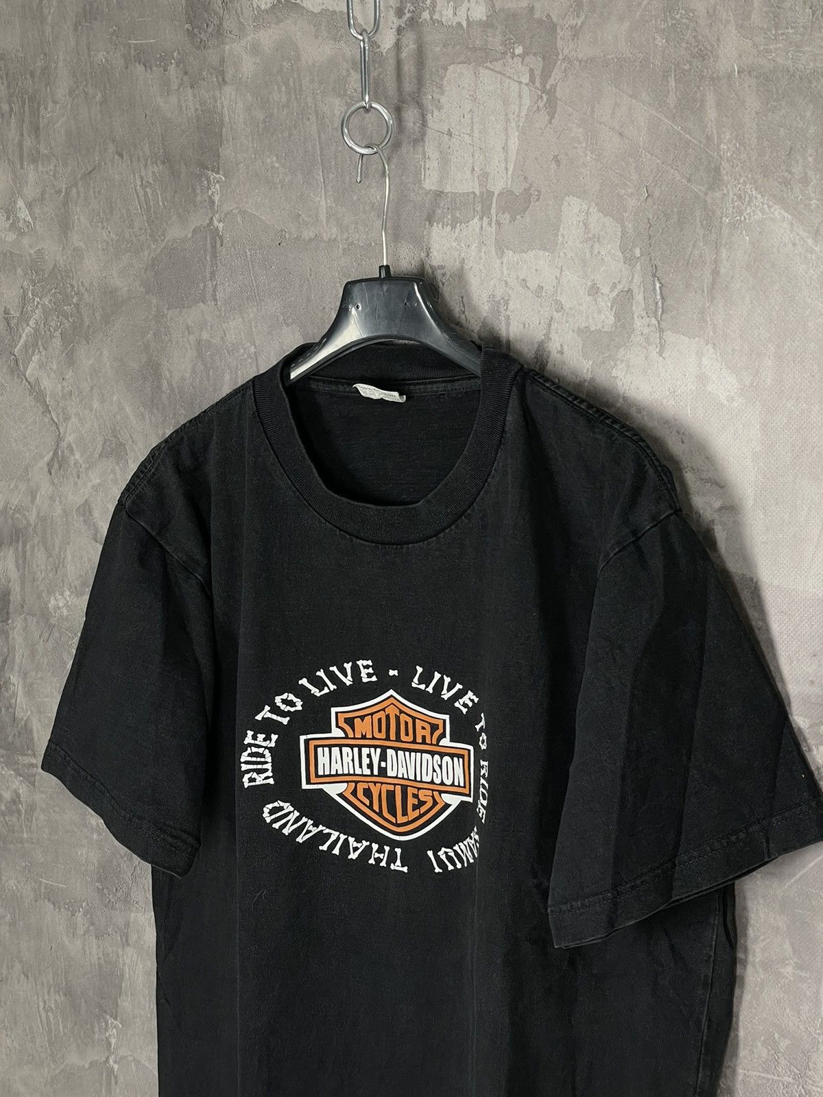 Harley Davidson × Vintage Vintage Y2K Harley Davidson Stone Fadd Big Logo Rare T-Shirt Size US XL / EU 56 / 4 - 8 Thumbnail