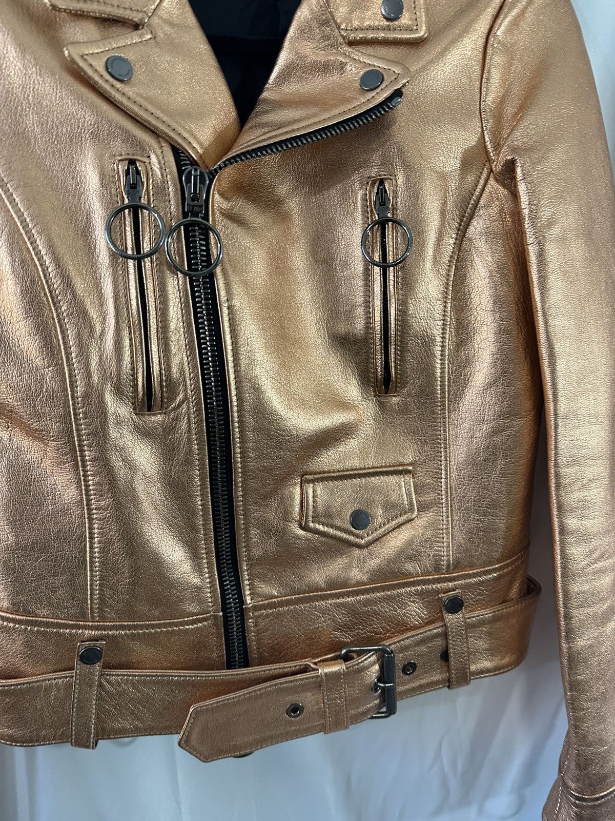 Off-White OFF-WHITE GOLD BIKER JACKET ARROWS Size S / US 4 / IT 40 - 10 Thumbnail