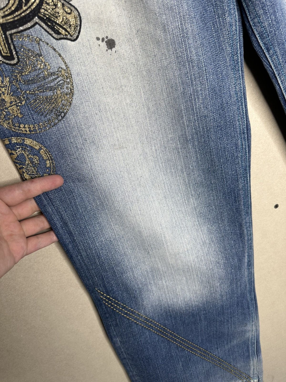 Vintage 32/32 Raw Blue Rap Hip Hop Jeans Punk Rarest Denim Pants Size US 32 / EU 48 - 9 Thumbnail