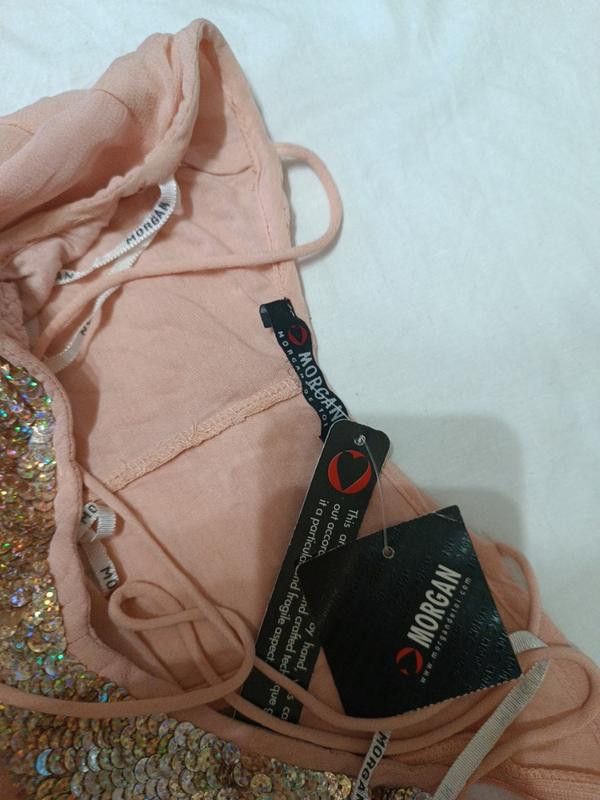 Morgan De Toi Morgan De Toi silk sequin dress pale blush sz S / T38 Size S / US 4 / IT 40 - 4 Thumbnail