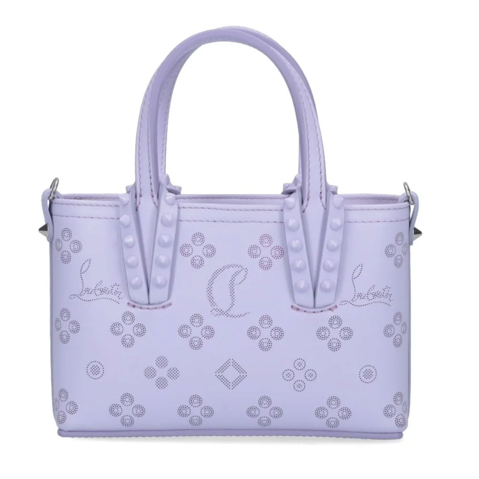Christian Louboutin Christian Louboutin Mini Purple Leather Tote Crossbody Bag Size ONE SIZE - 1 Thumbnail