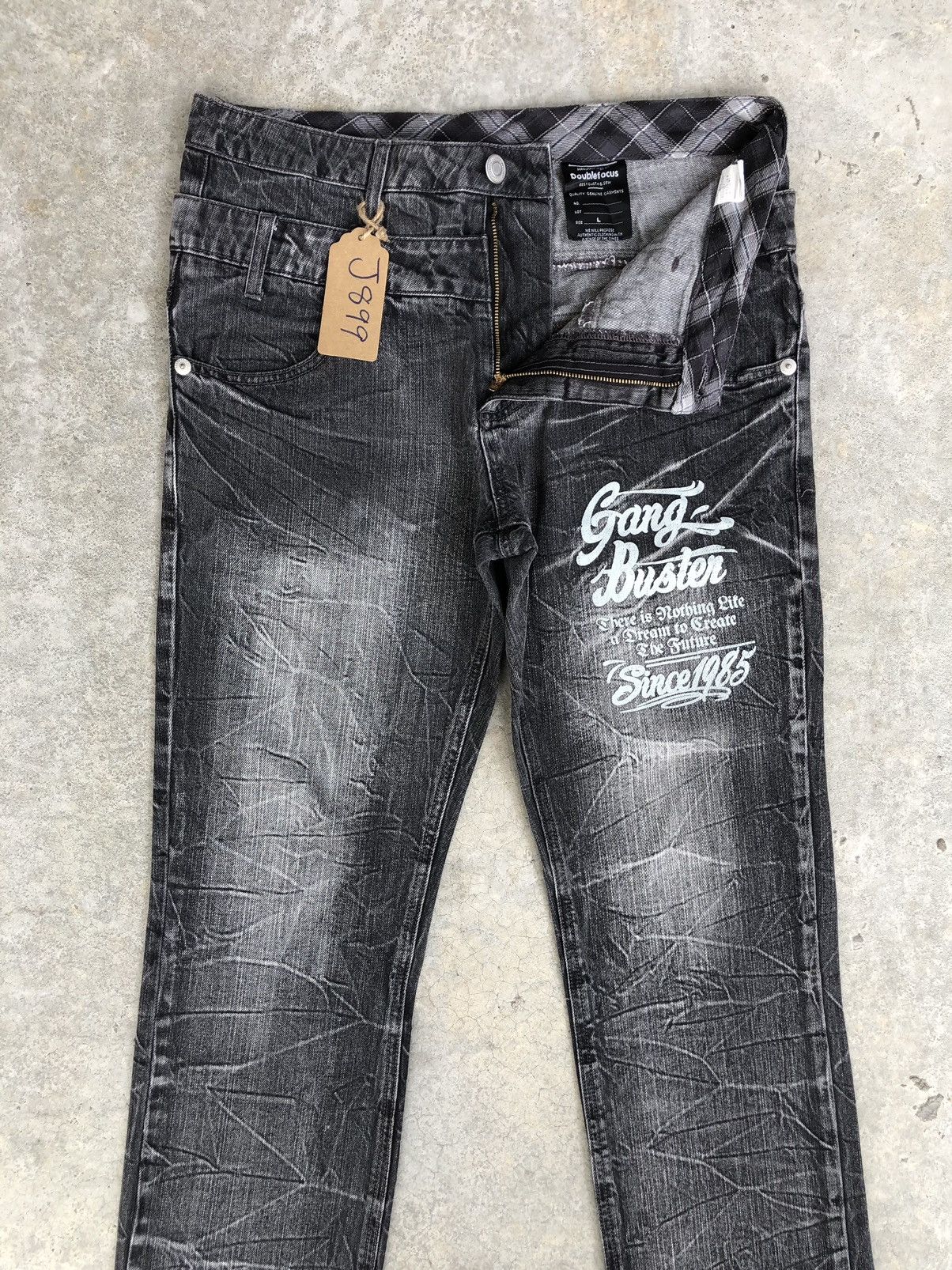 Hysteric Glamour Japanese Double Focus Double Waist Distressed Jeans Size US 33 - 3 Thumbnail