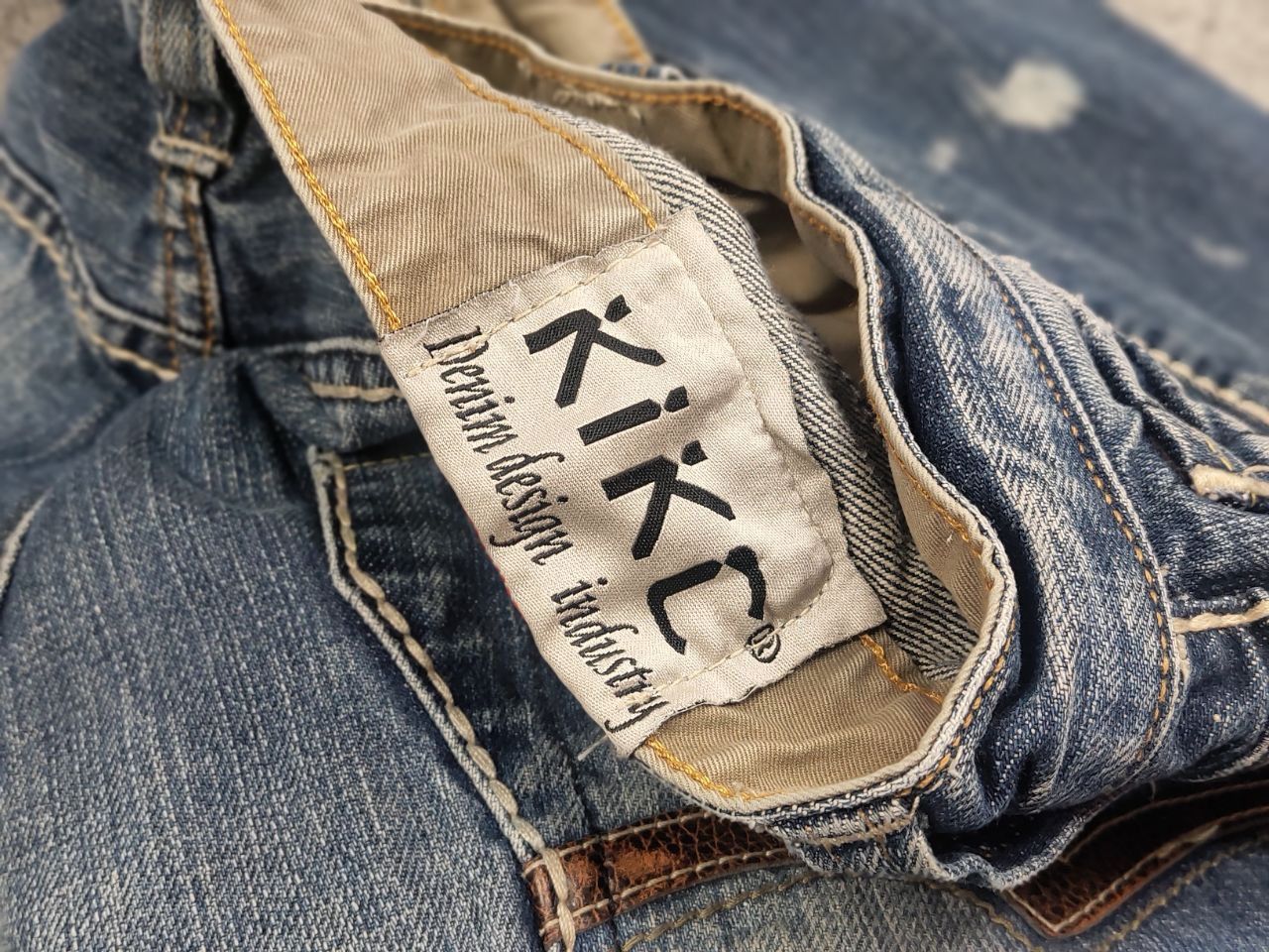 Japanese Brand VTG Y2K Japan Kick Distressed Faded Stretch Thunder Jeans Size US 34 / EU 50 - 18 Thumbnail