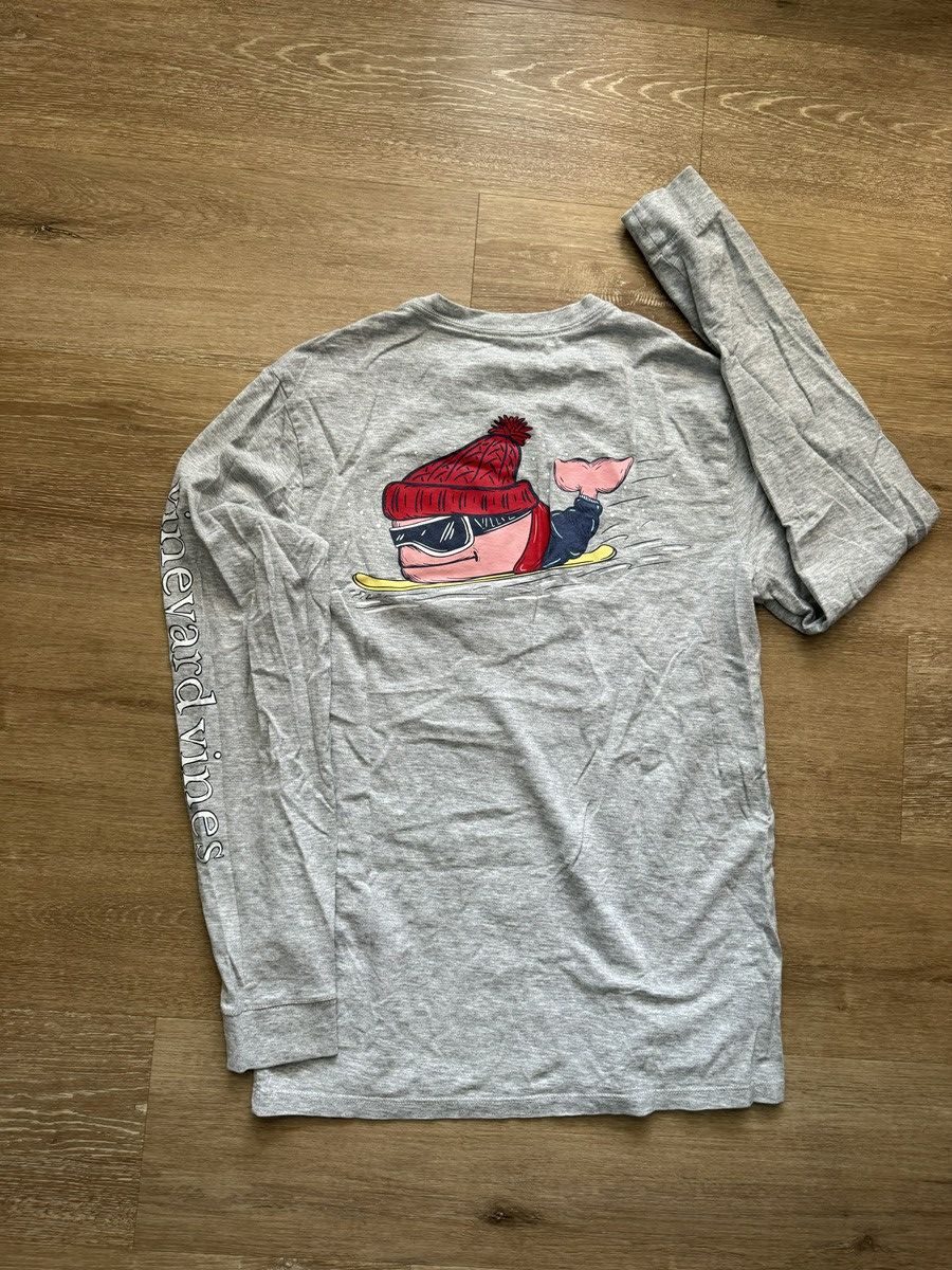 Vineyard Vines Vineyard Vines Snowboarding Pink Whale Pocket Long Sleeve Size US S / EU 44-46 / 1 - 16 Thumbnail
