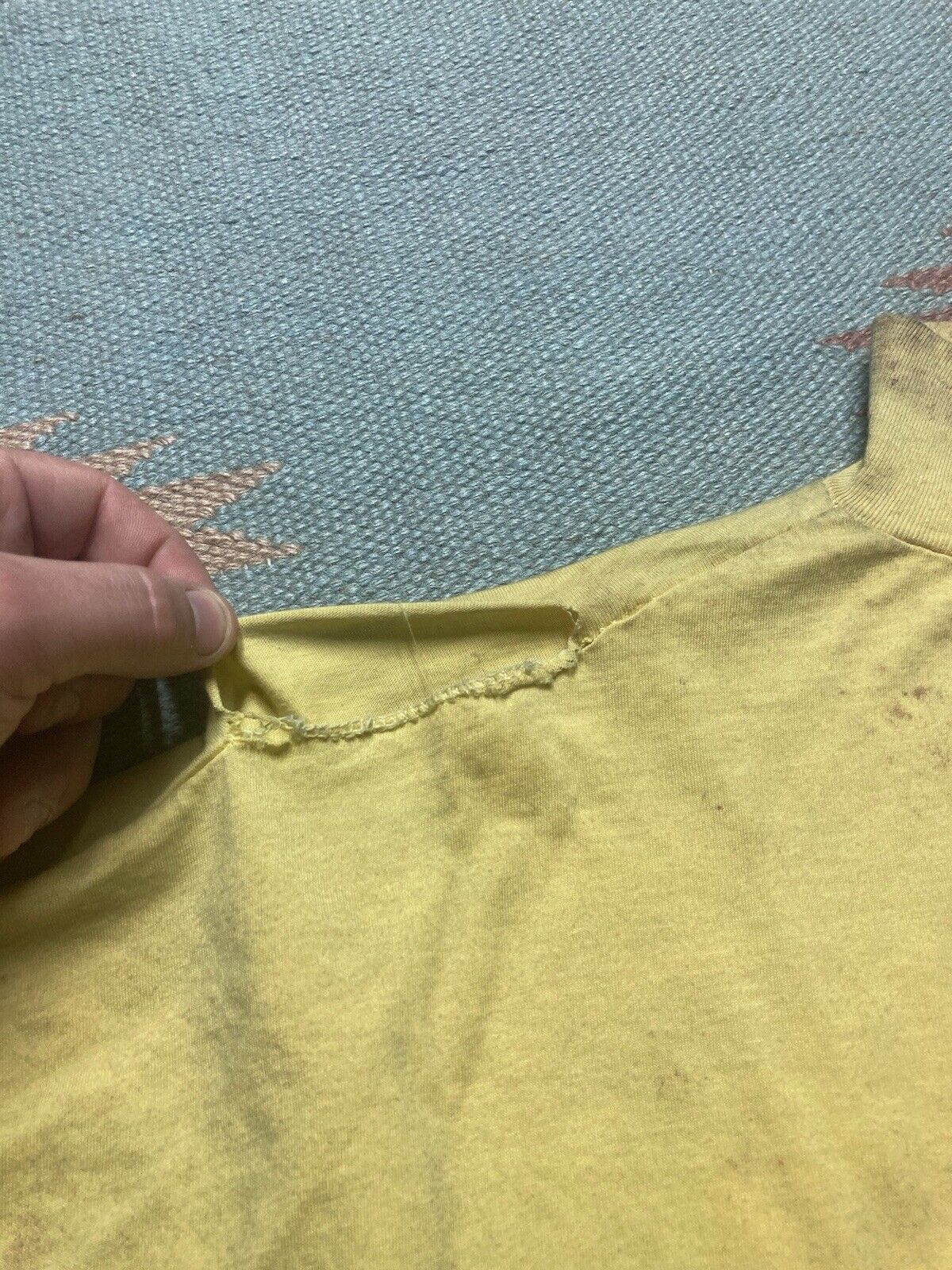 Vintage blank ringer t shirt soft distressed stained grunge boxy XL Size US XL / EU 56 / 4 - 8 Thumbnail