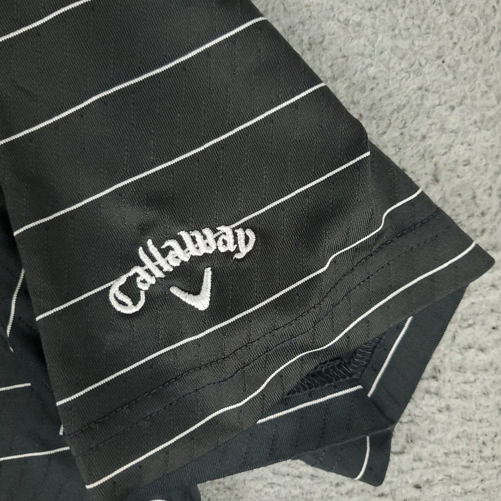 Callaway Callaway Polo Shirt Mens Size Large Gray Striped Opti Dri Fit Golf Short Sleeve * Size US L / EU 52-54 / 3 - 3 Thumbnail