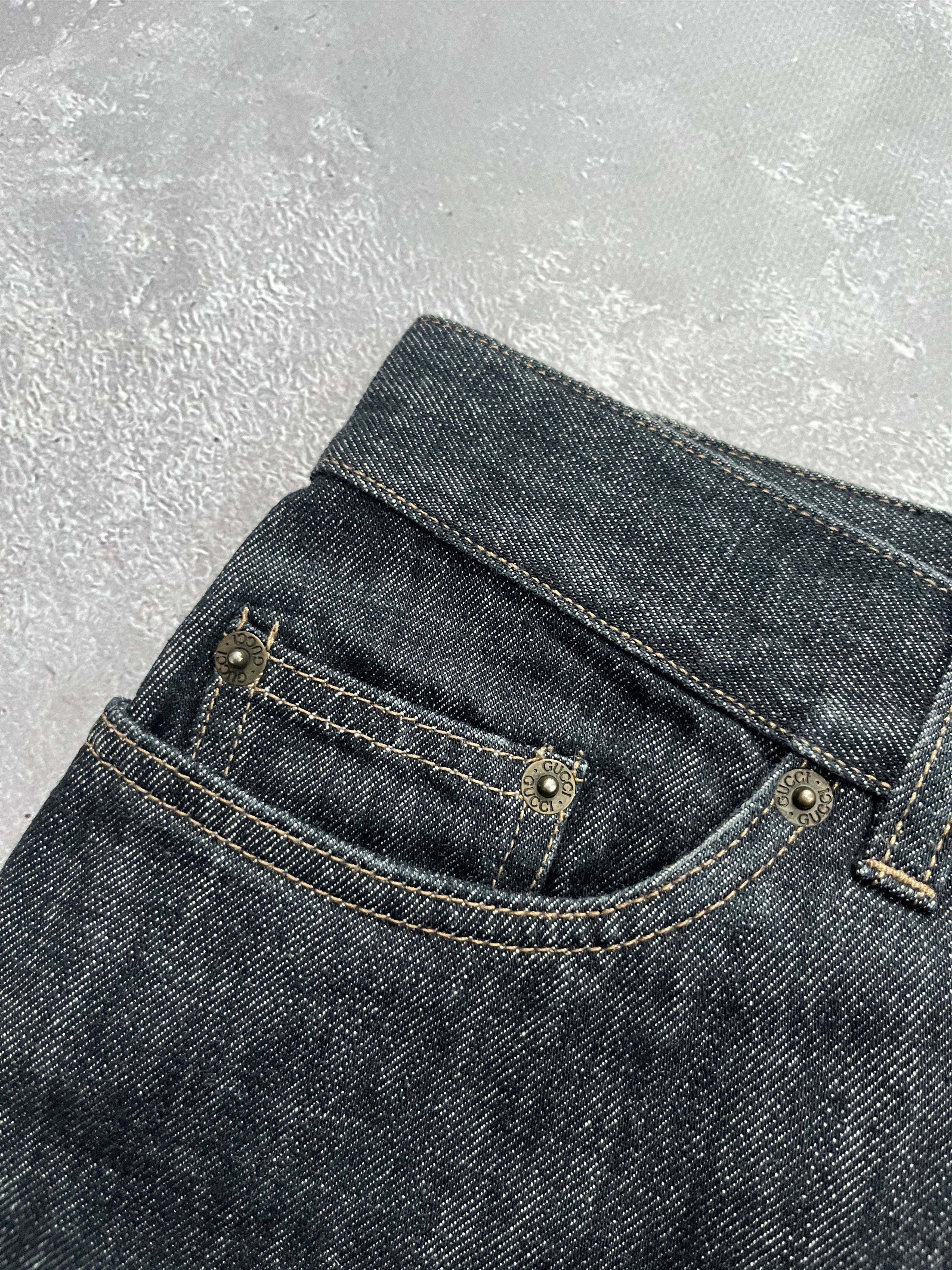 Gucci GUCCI Denim Skirt Gray Women's Size 38 Heart Logo Jeans Size 26" / US 2 / IT 38 - 4 Thumbnail