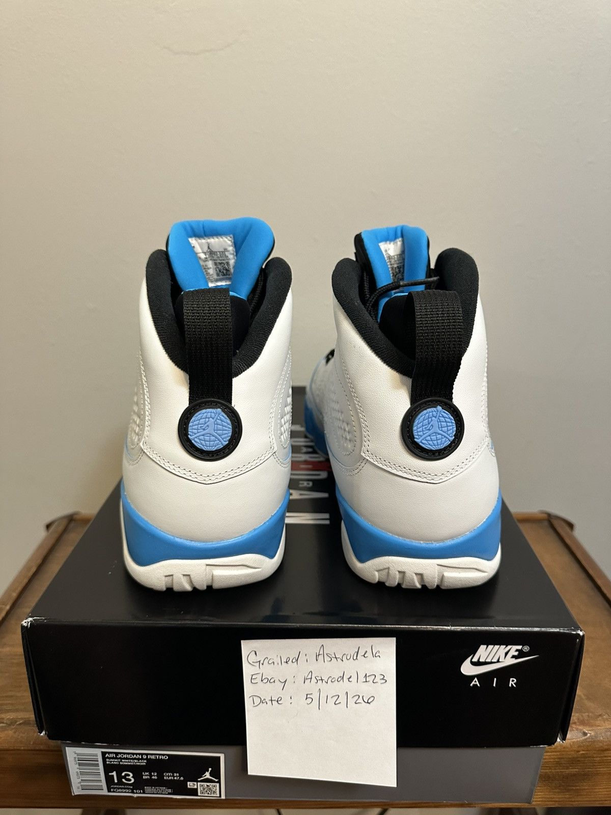 Jordan Brand Nike Air Jordan 9 Retro 2024 Powder Blue Size 13 Size US 13 / EU 46 - 5 Thumbnail