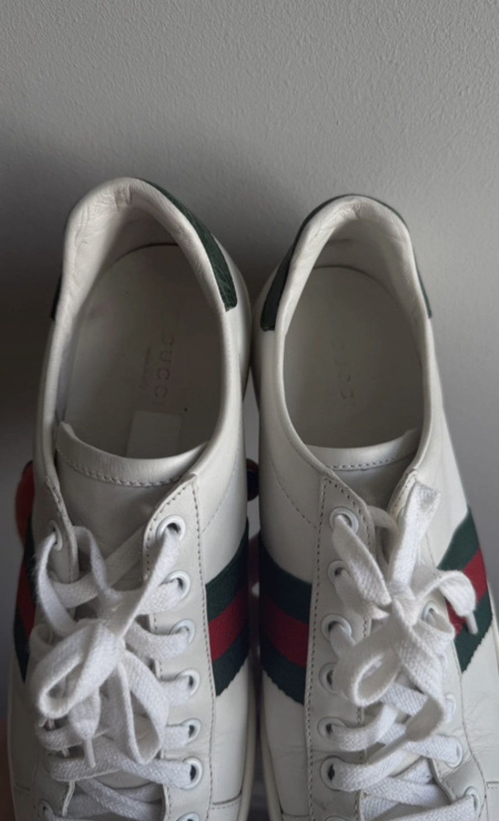 Gucci Gucci white ace sneakers Size US 7.5 / IT 37.5 - 6 Thumbnail