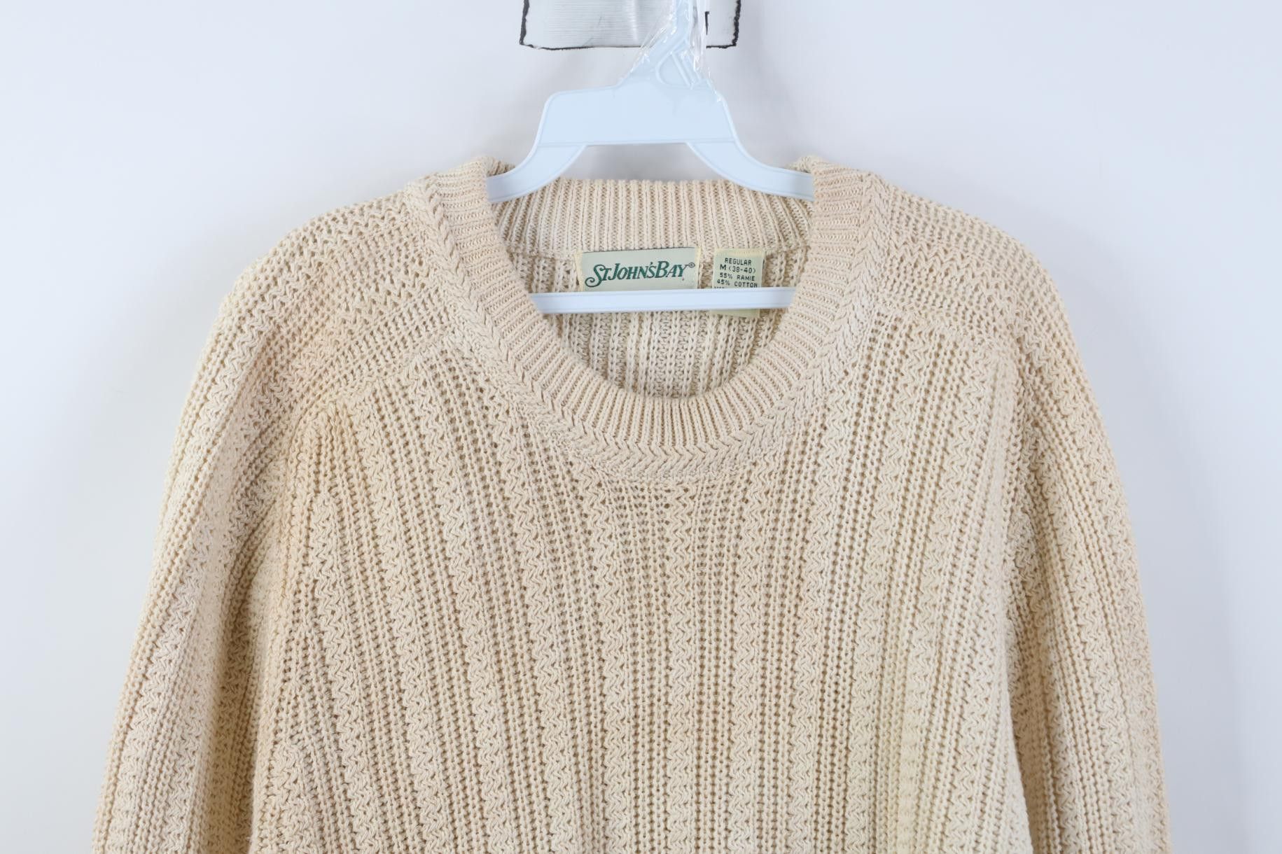 Vintage Vintage 90s Streetwear Chunky Ribbed Knit Crewneck Sweater Size US M / EU 48-50 / 2 - 2 Thumbnail