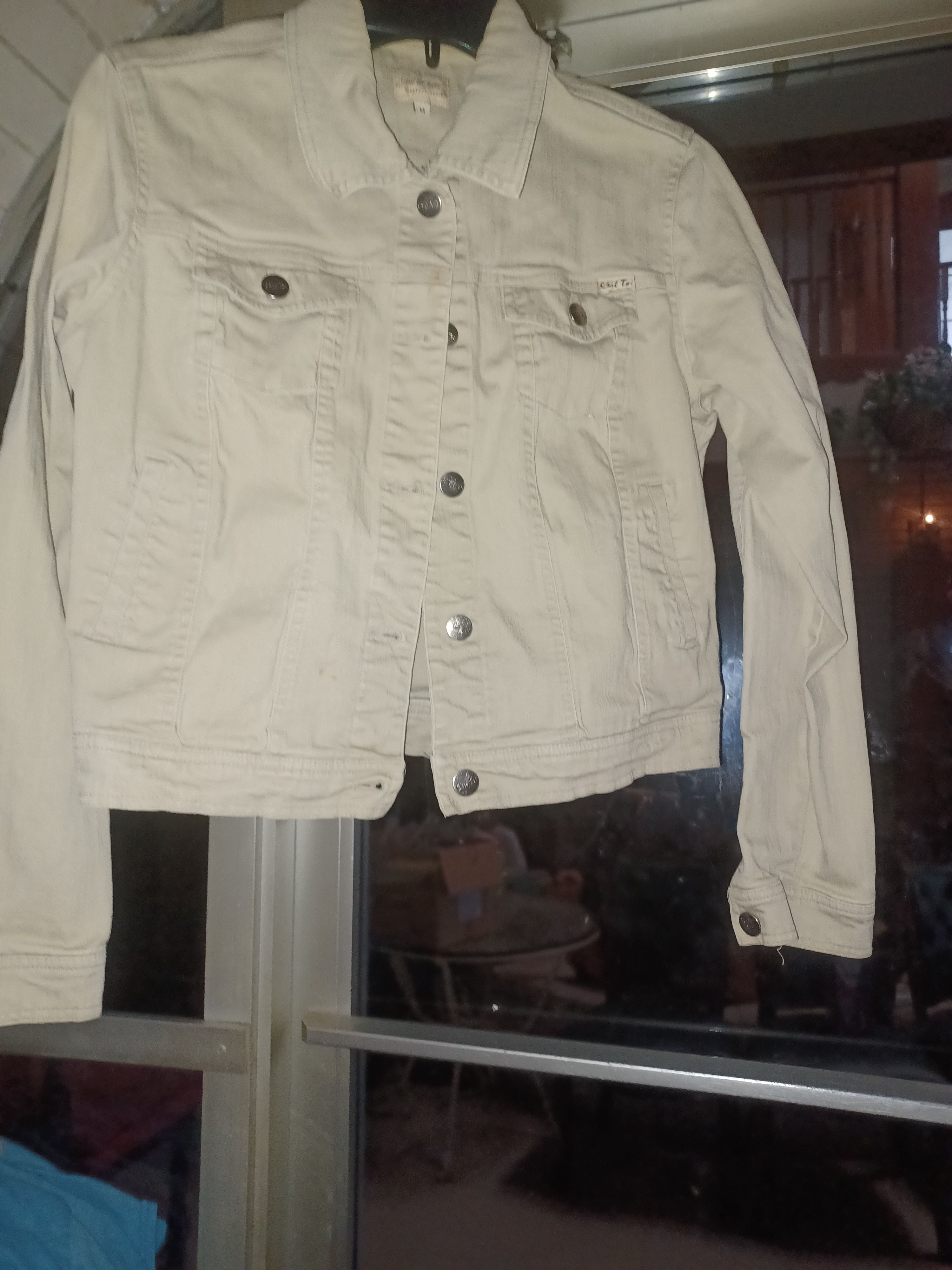 Other Cest toi Jeans Women's Denim Jacket Medium Tan Size M / US 6-8 / IT 42-44 - 5 Thumbnail