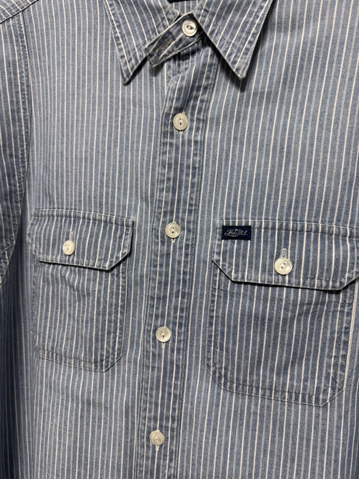 Polo Ralph Lauren 90s Polo Ralph Lauren inspired 30s USN Chambray Chinstrap Size US L / EU 52-54 / 3 - 3 Thumbnail