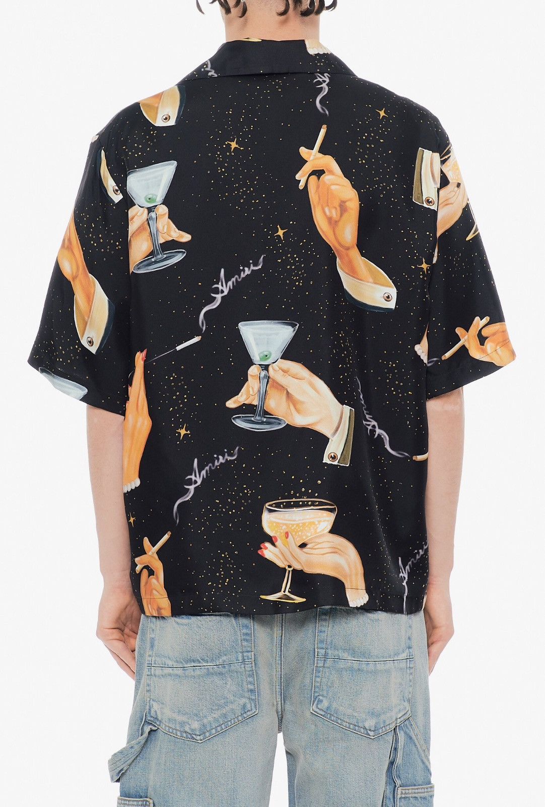 Amiri Last Size Amiri Champagne Print Silk Shirt Size US M / EU 48-50 / 2 - 2 Thumbnail