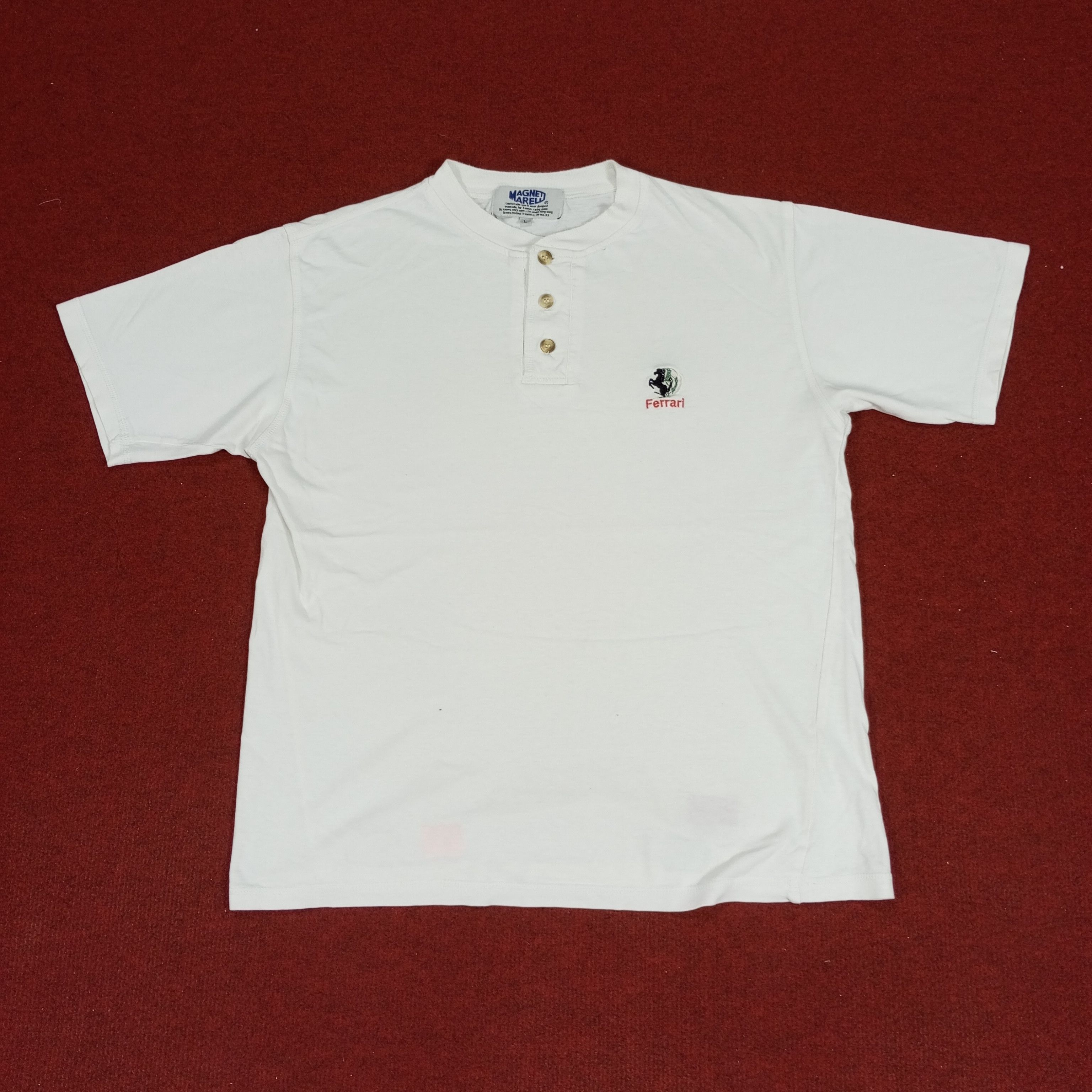 Ferrari × Vintage Ferrari Magneti Marelli Small Logo Tshirt Size US M / EU 48-50 / 2 - 1 Thumbnail