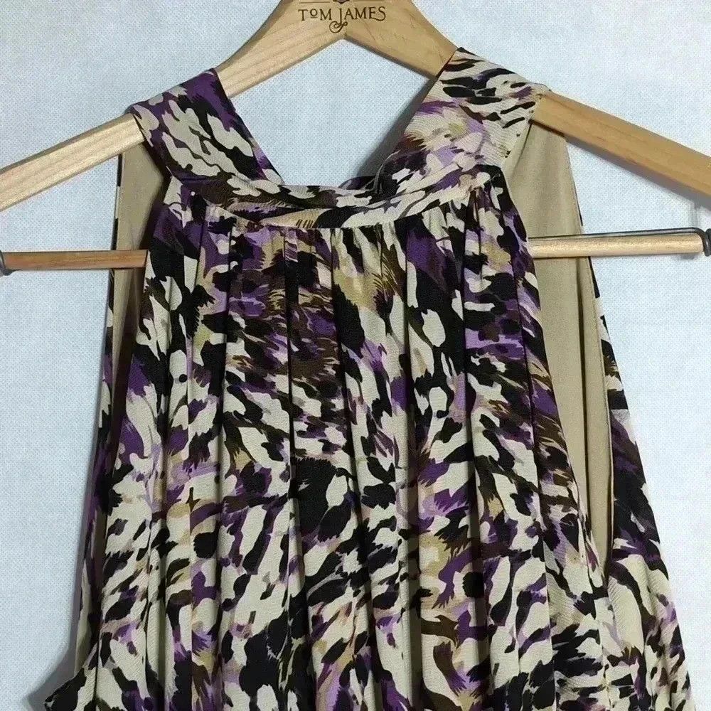Designer High collar sleeveless Dress Purple & Black Forever 3X Size 3XL / US 20-22 - 2 Thumbnail