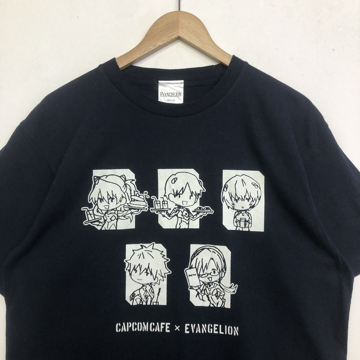 Anime EVANGELION X CAPCOMECAFE ANIME CHIBI TSHIRT Size US L / EU 52-54 / 3 - 2 Thumbnail
