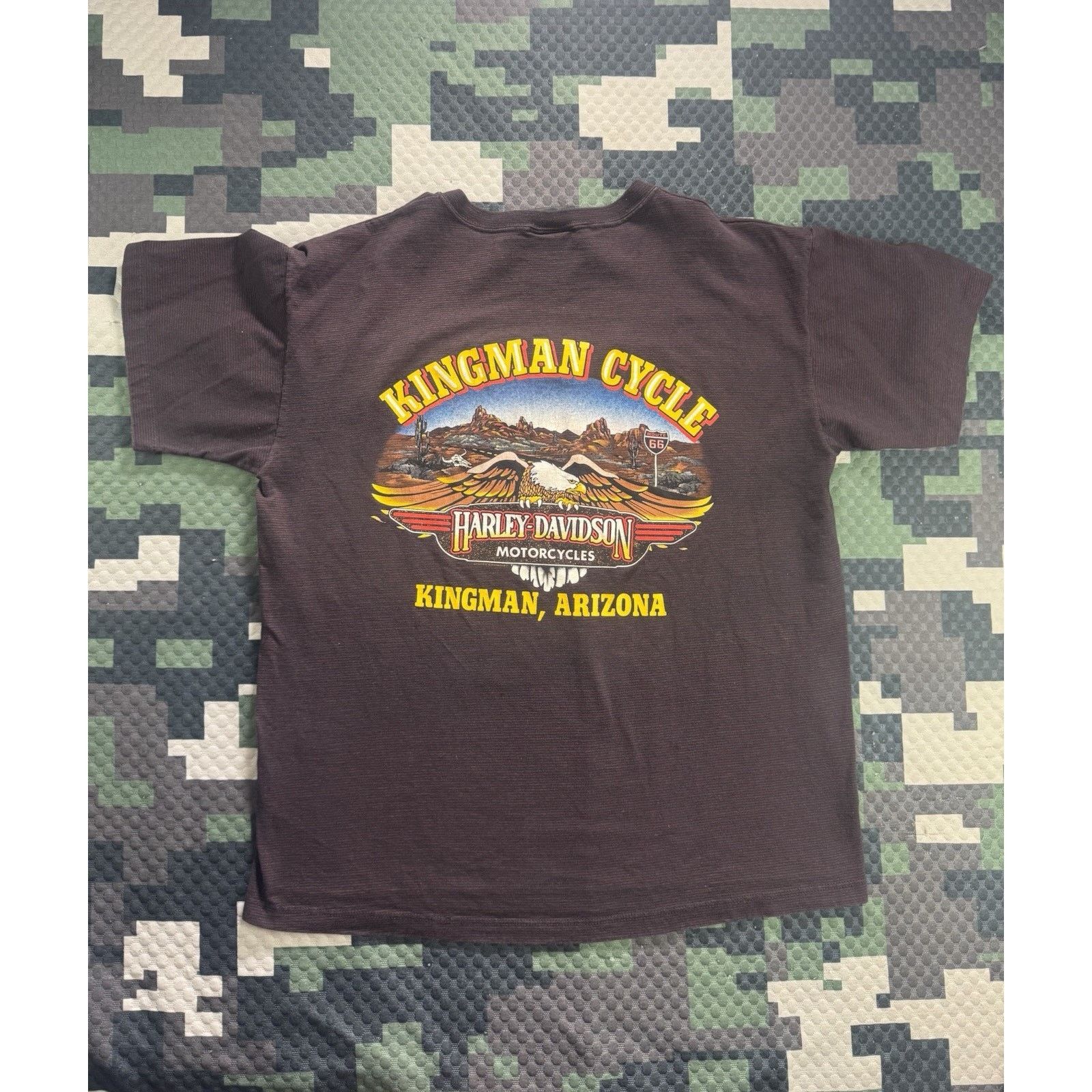 Harley Davidson Vintage Harley Davidson TShirt XL 90s Kingman AZ Route 66 Size US XL / EU 56 / 4 - 6 Thumbnail