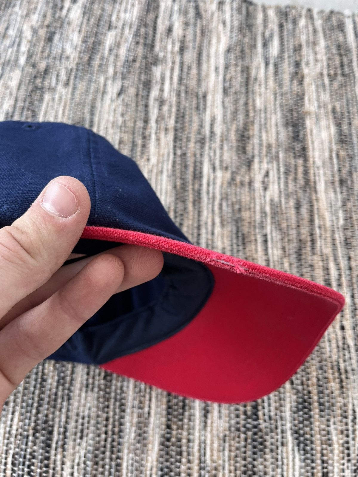 Adidas × Vintage Vintage Adidas Perfomance Cap Y2K Red Navy Hat sk8 rare Size ONE SIZE - 11 Thumbnail
