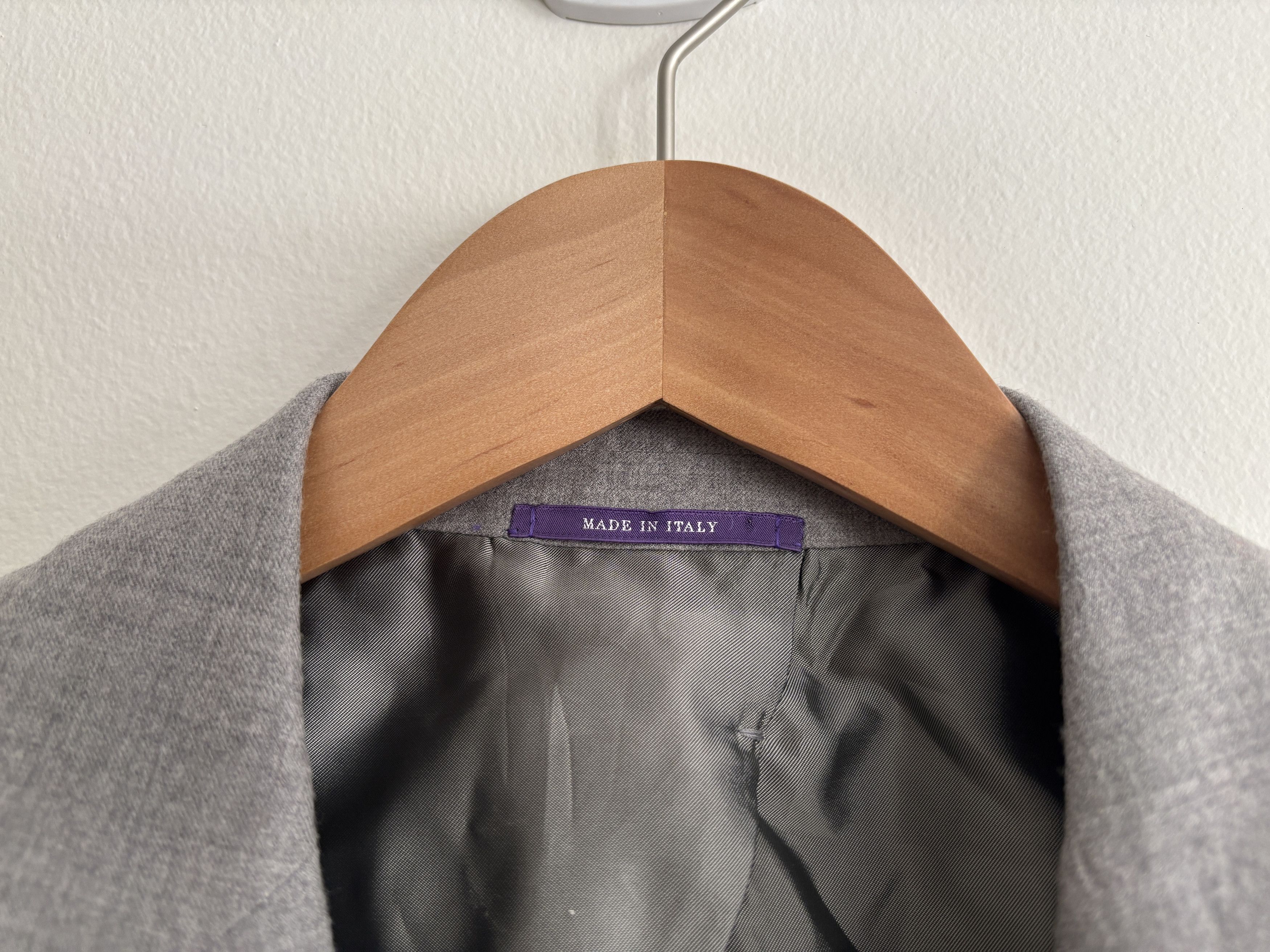 Ralph Lauren Purple Label $2900 NEW Grey Wool Unfinished Sport Coat / Blazer 40-42 Size 42R - 9 Thumbnail