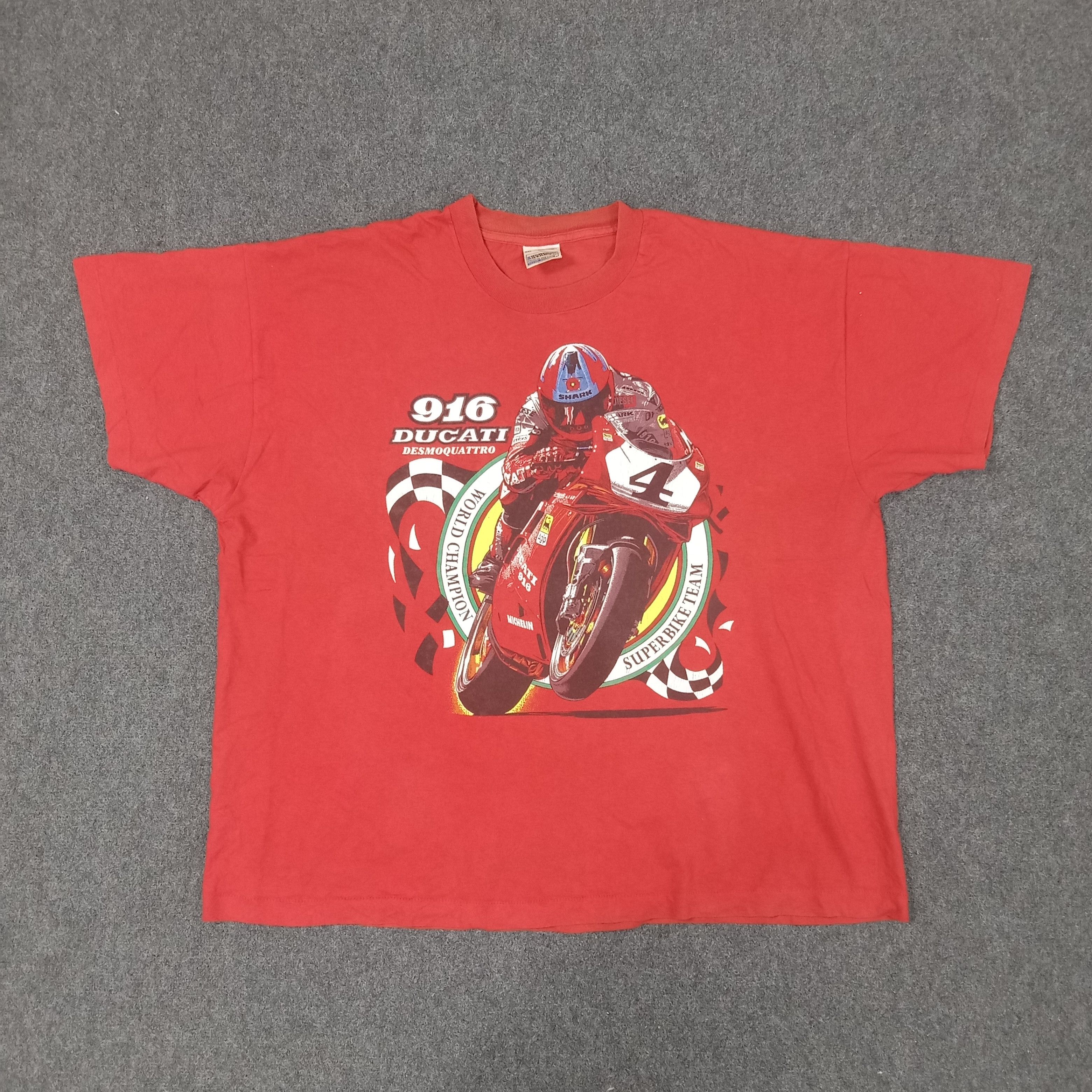 Ducati × Vintage Vintage 90's Ducati Superbike 916 Desmoquattro MotoGP Tshirt Size US XXL / EU 58 / 5 - 1 Thumbnail