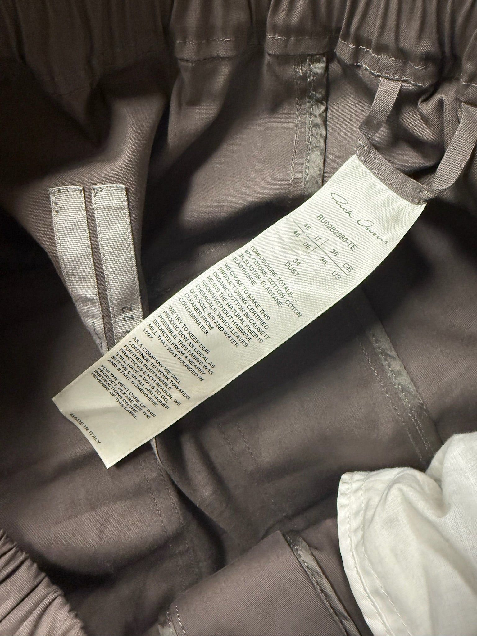 Rick Owens AW2022 Rick Owens ‘Strobe’ Dust Brown Drawstring Berlin Pants Size US 30 / EU 46 - 5 Thumbnail