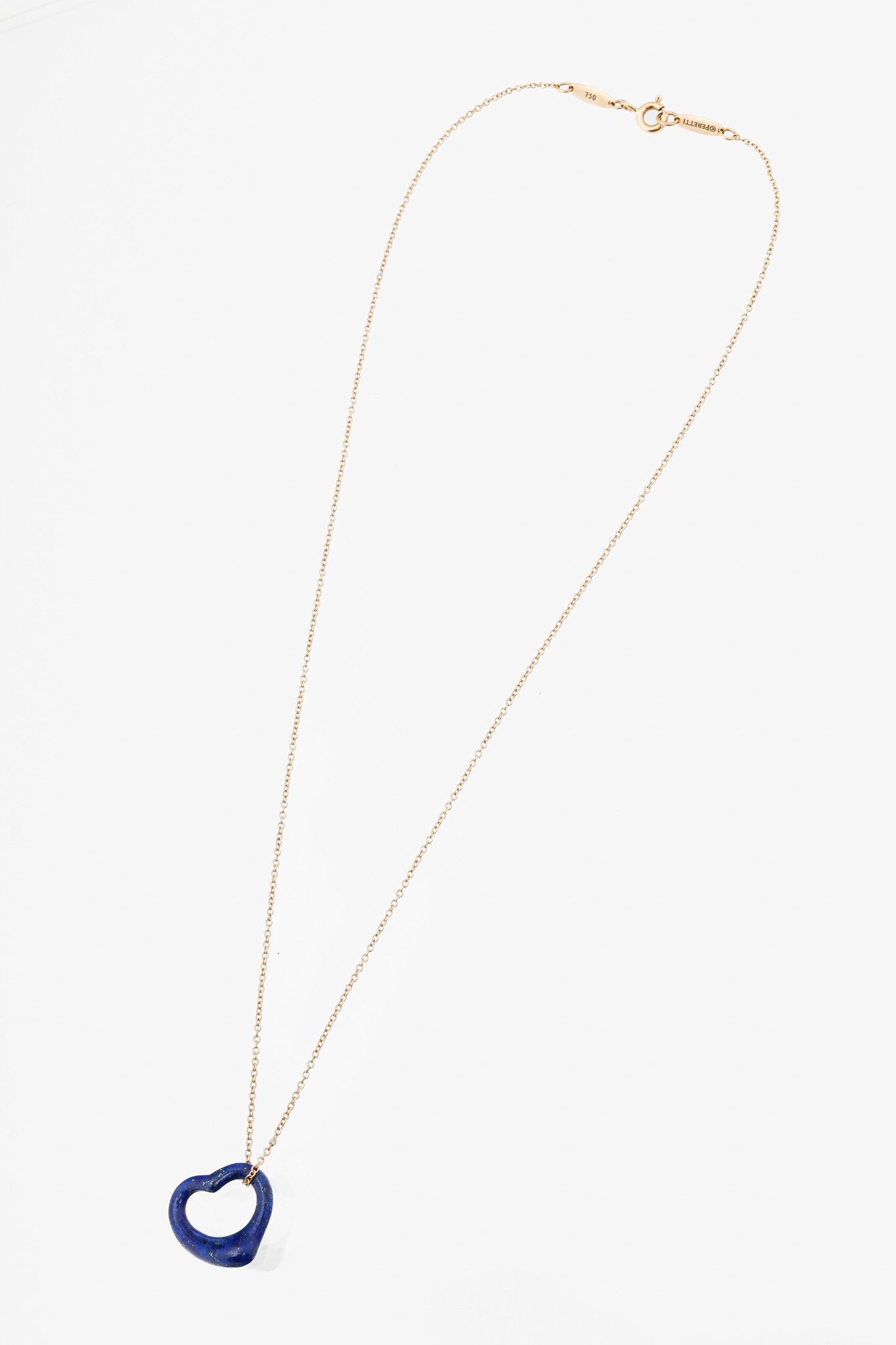 Tiffany & Co. Tiffany & Co. Elsa Peretti Open Heart Lapis Lazuli Necklace Size ONE SIZE - 2 Thumbnail
