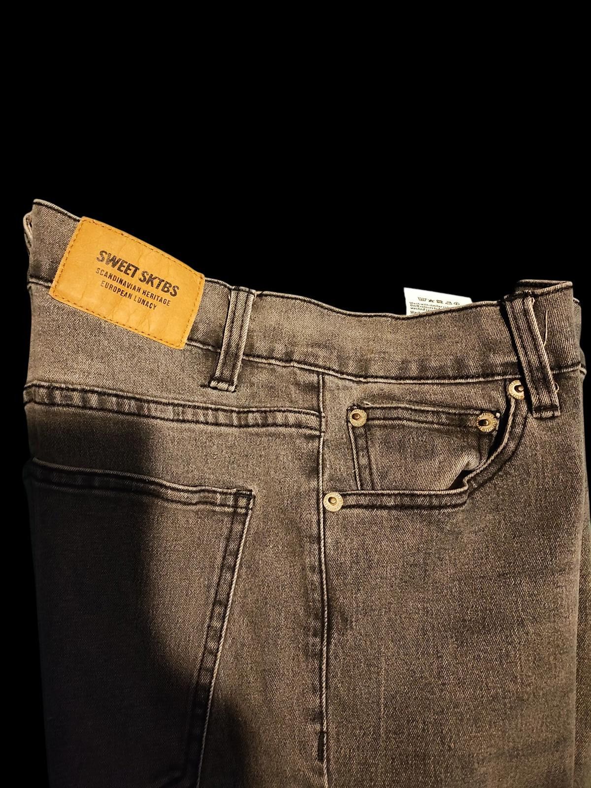 Designer Sweet SKTBS Men's Slim Fit Black Washed Jeans Size US 32 / EU 48 - 6 Thumbnail