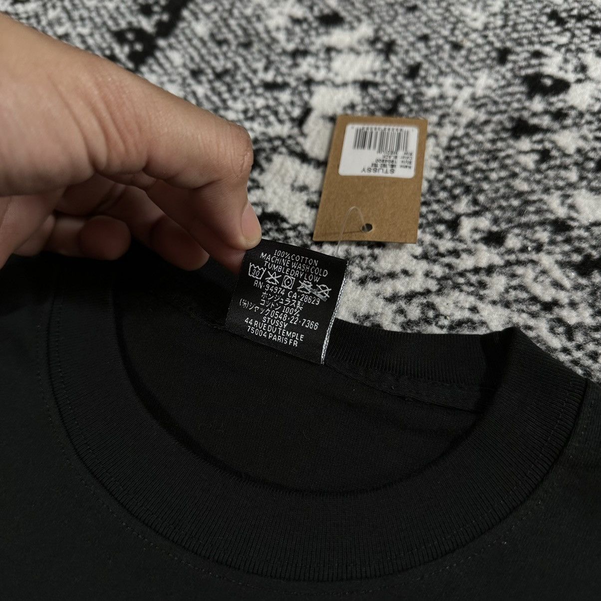 Stussy STUSSY ICE MELTED TEE BLACK IN MEDIUM Size US M / EU 48-50 / 2 - 6 Thumbnail