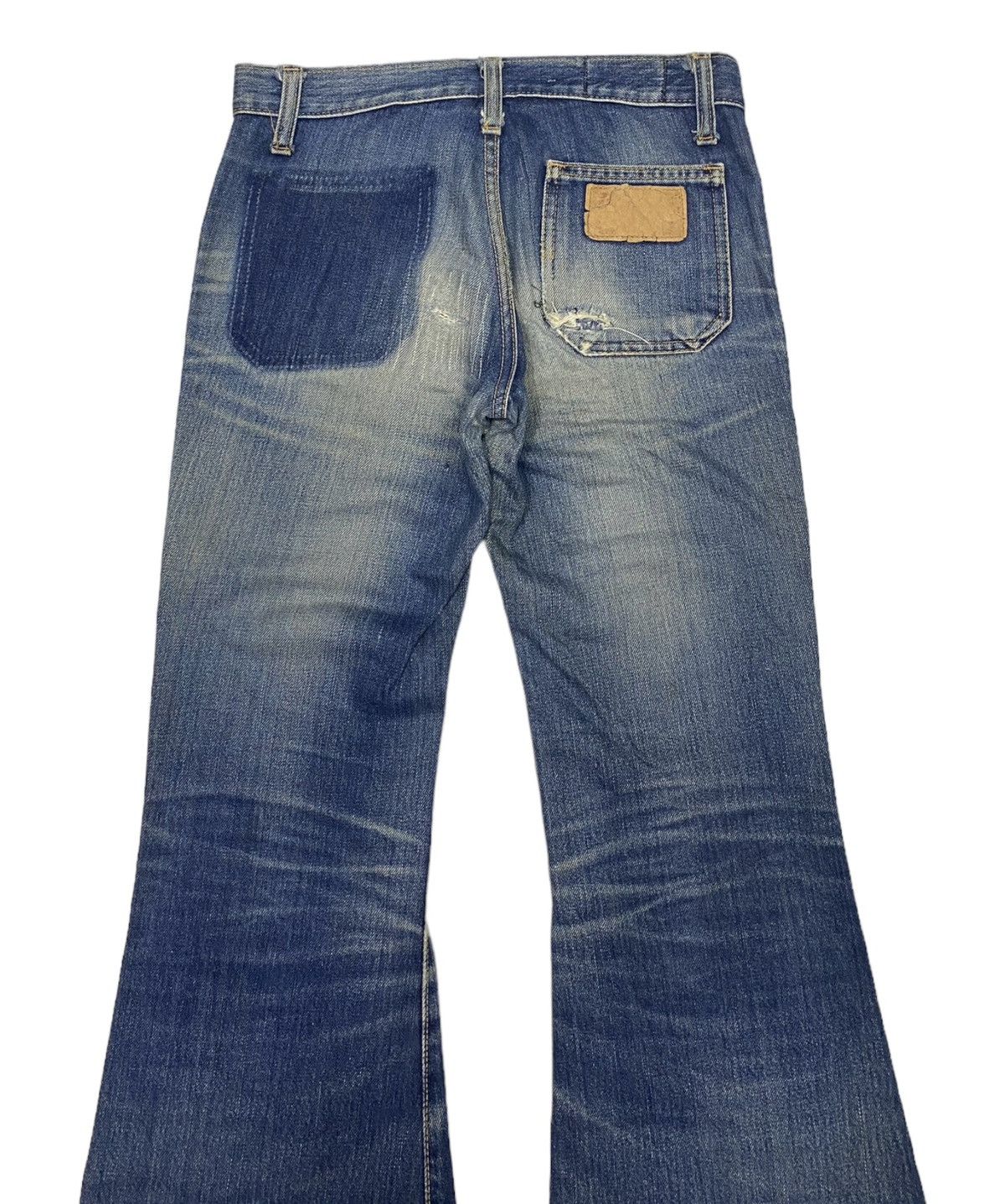 If Six Was Nine FLARED🔥BOBSON FLARE BOOTCUT DISTRESS DENIM JEANS Size US 28 / EU 44 - 4 Thumbnail