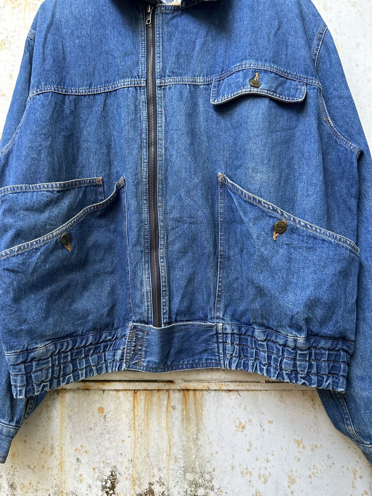Vintage 80s-90s Emporio Armani Denim Bomber Jacket