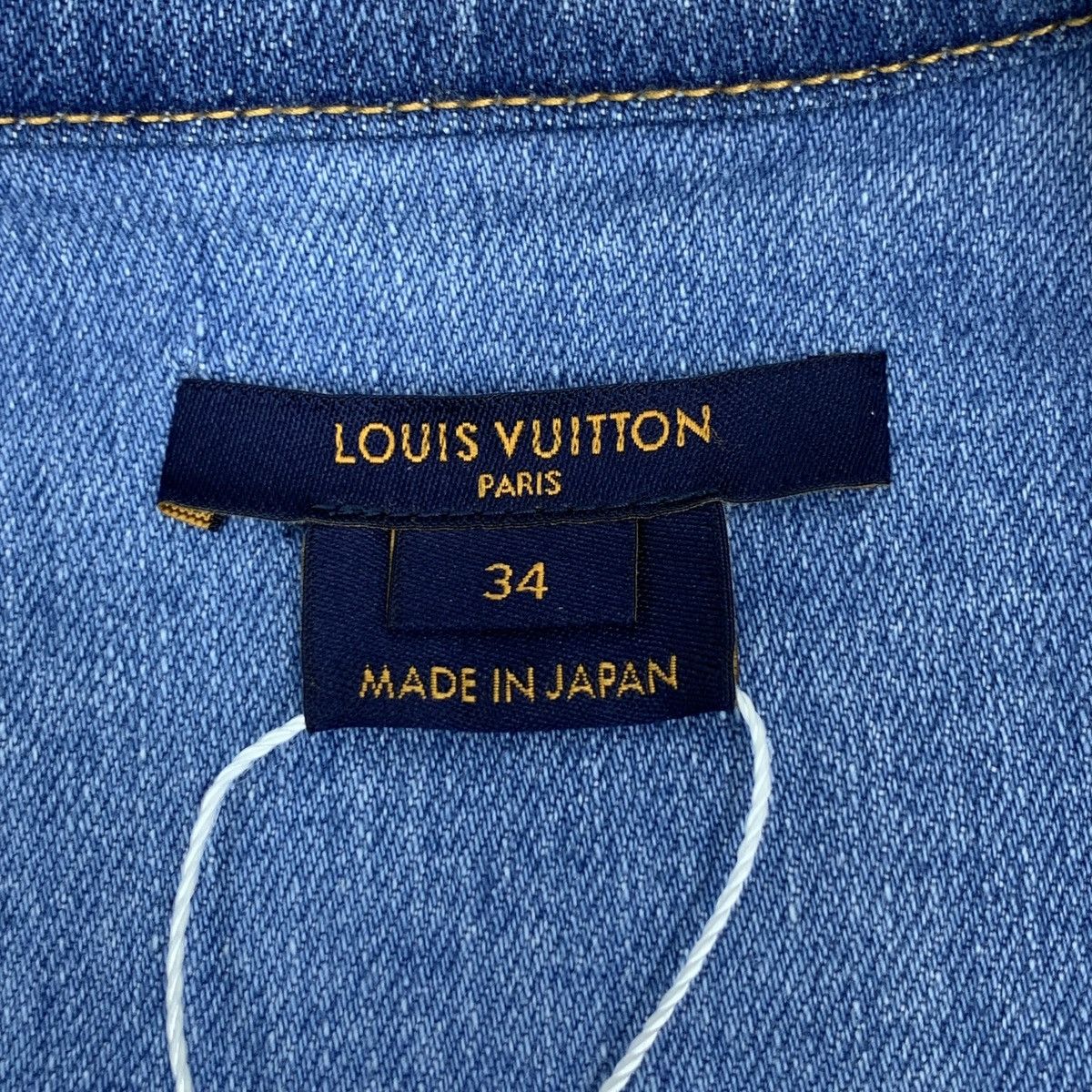 Louis Vuitton Louis Vuitton Blue Patchwork Cropped Denim Jacket Size XXS / US 00 / IT 34 - 5 Thumbnail