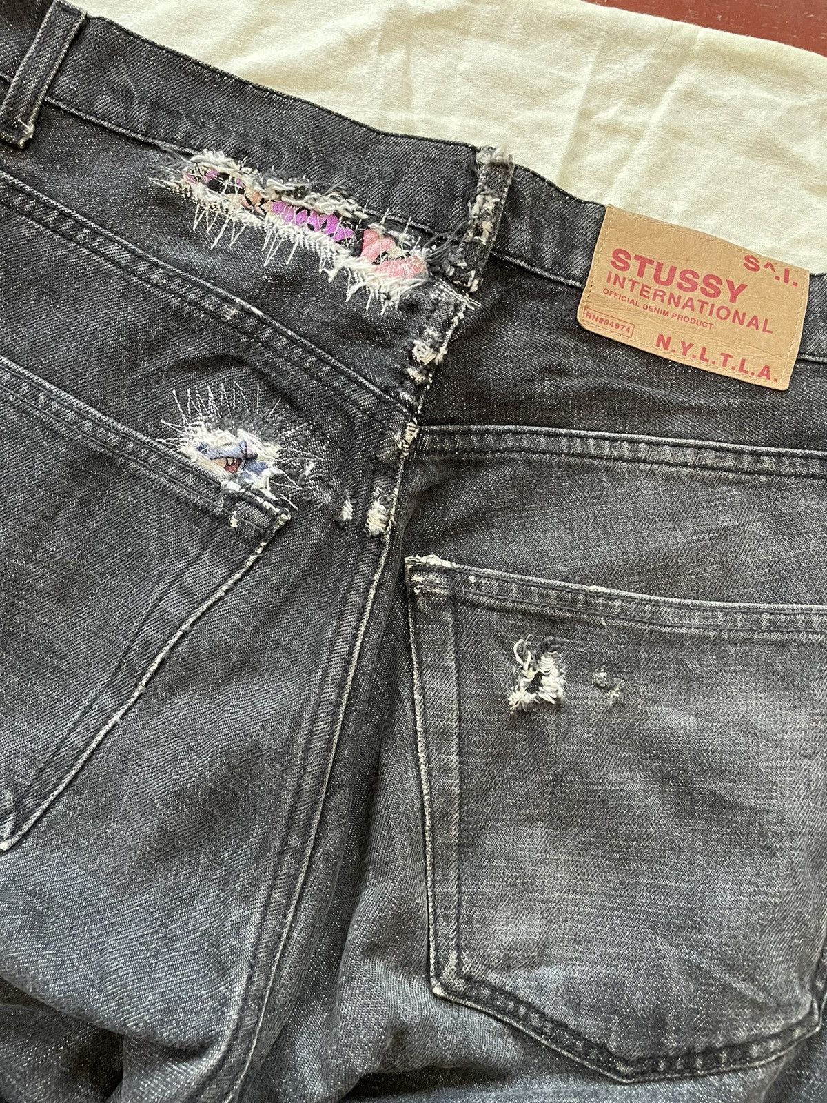 Stussy Stussy Denim Repaired Distressed Jeans Size US 32 / EU 48 - 4 Thumbnail