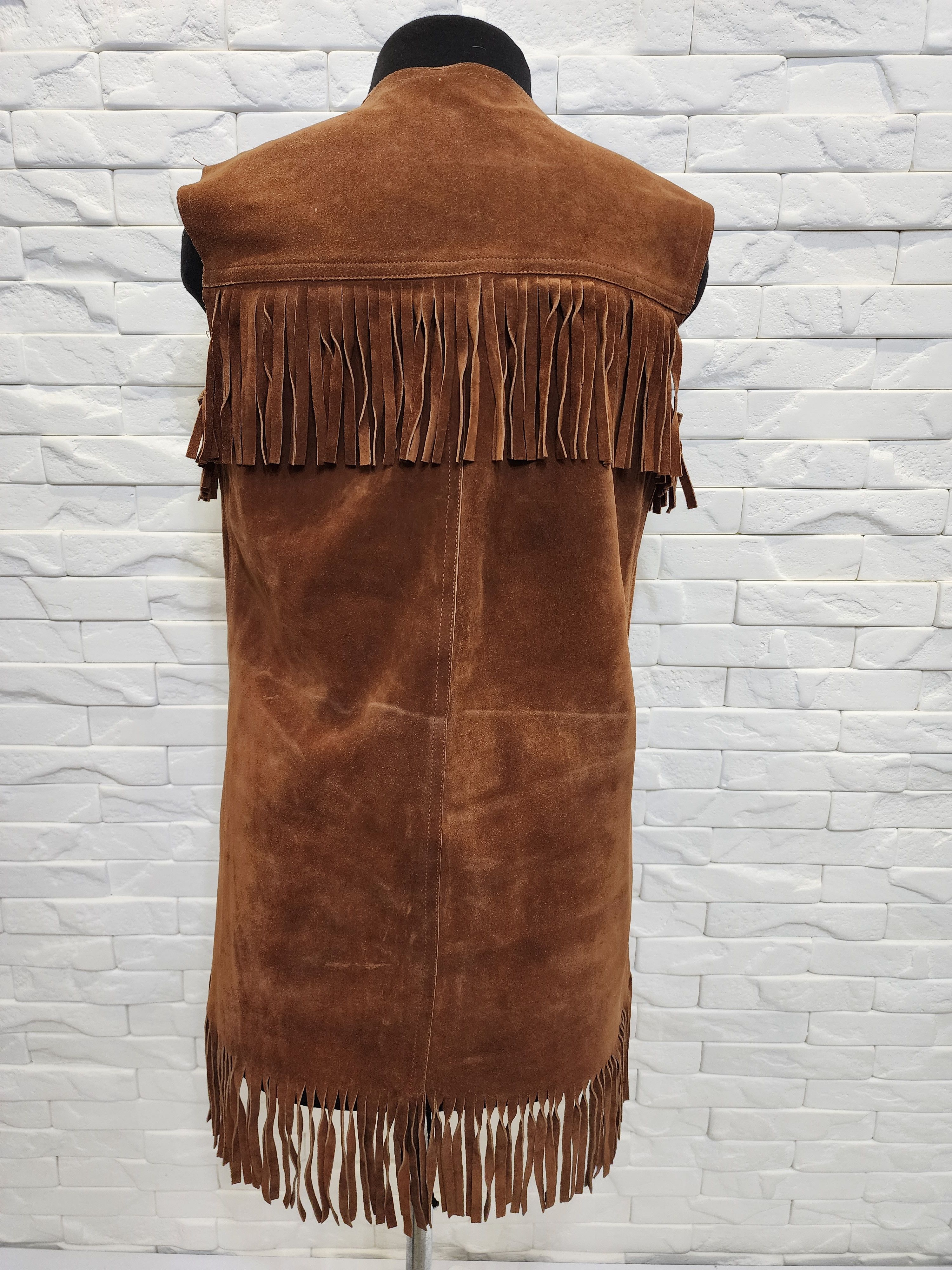 Genuine Leather × Uniqlo Women's vest made of genuine suede. Size L / US 10 / IT 46 - 4 Thumbnail