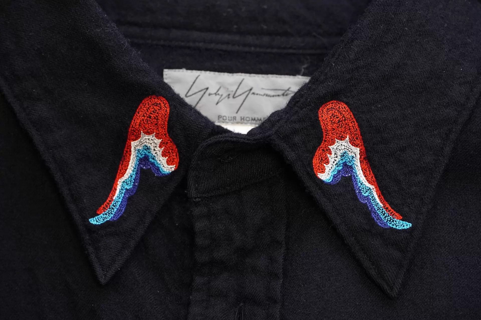 Yohji Yamamoto Yohji Yamamoto 02AW Wings Embroidered Shirt Size 3 Size US L / EU 52-54 / 3 - 3 Thumbnail