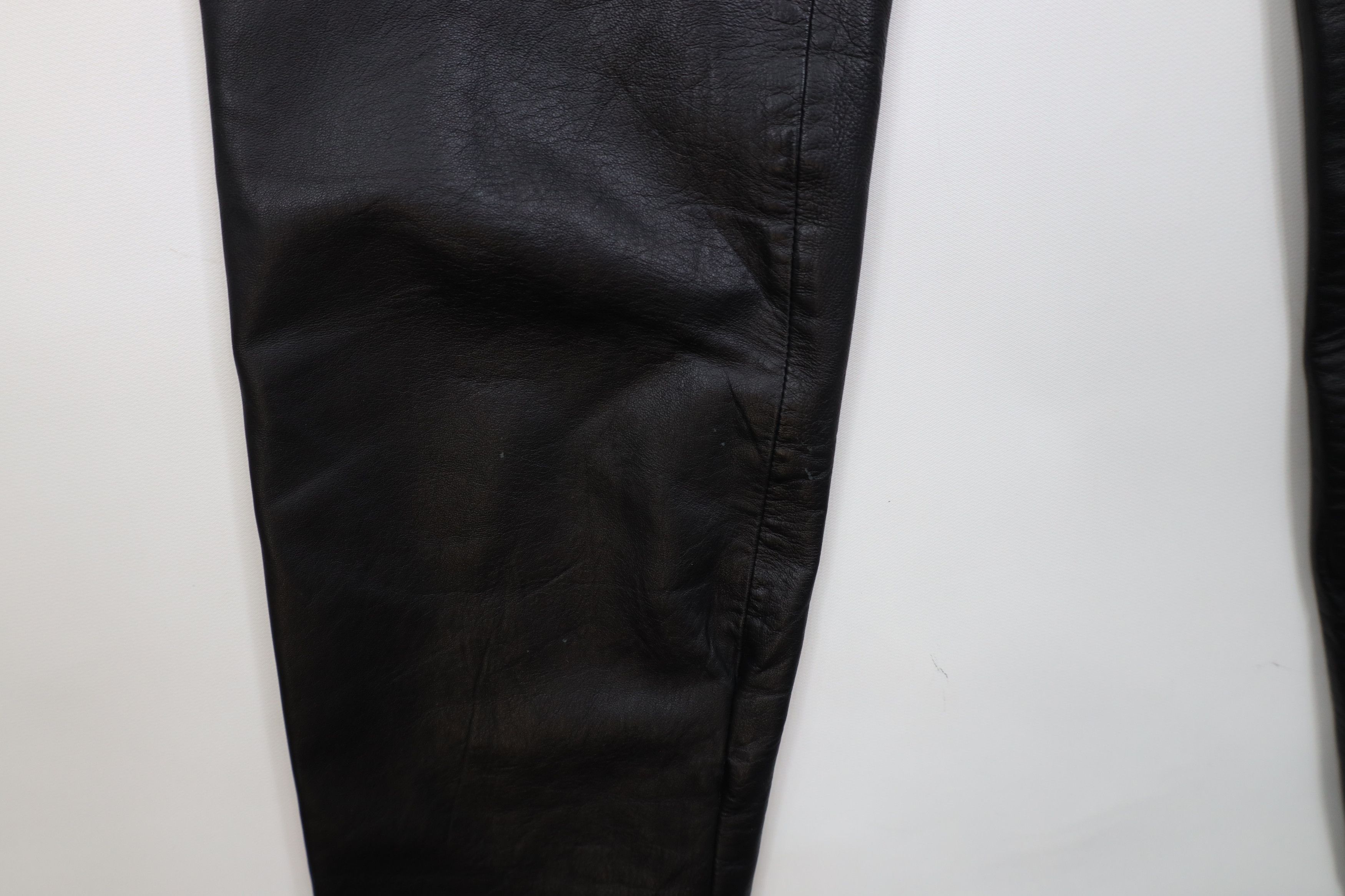 Vintage Vintage 90s Streetwear Straight Leg Leather Pants Black Size 26" / US 2 / IT 38 - 6 Thumbnail