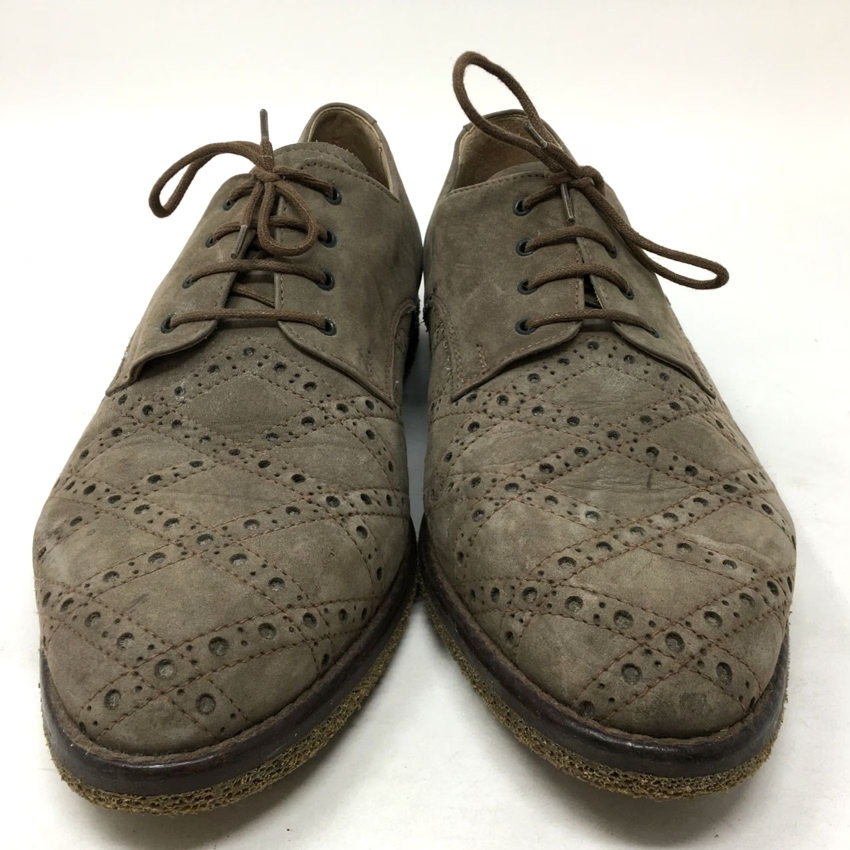 Kenneth Cole Kenneth Cole New York Mens 8.5 Oxfords Casual Lace Up Brown Leather Perf Dress Shoes Mens Size US 9 / EU 42 - 4 Thumbnail