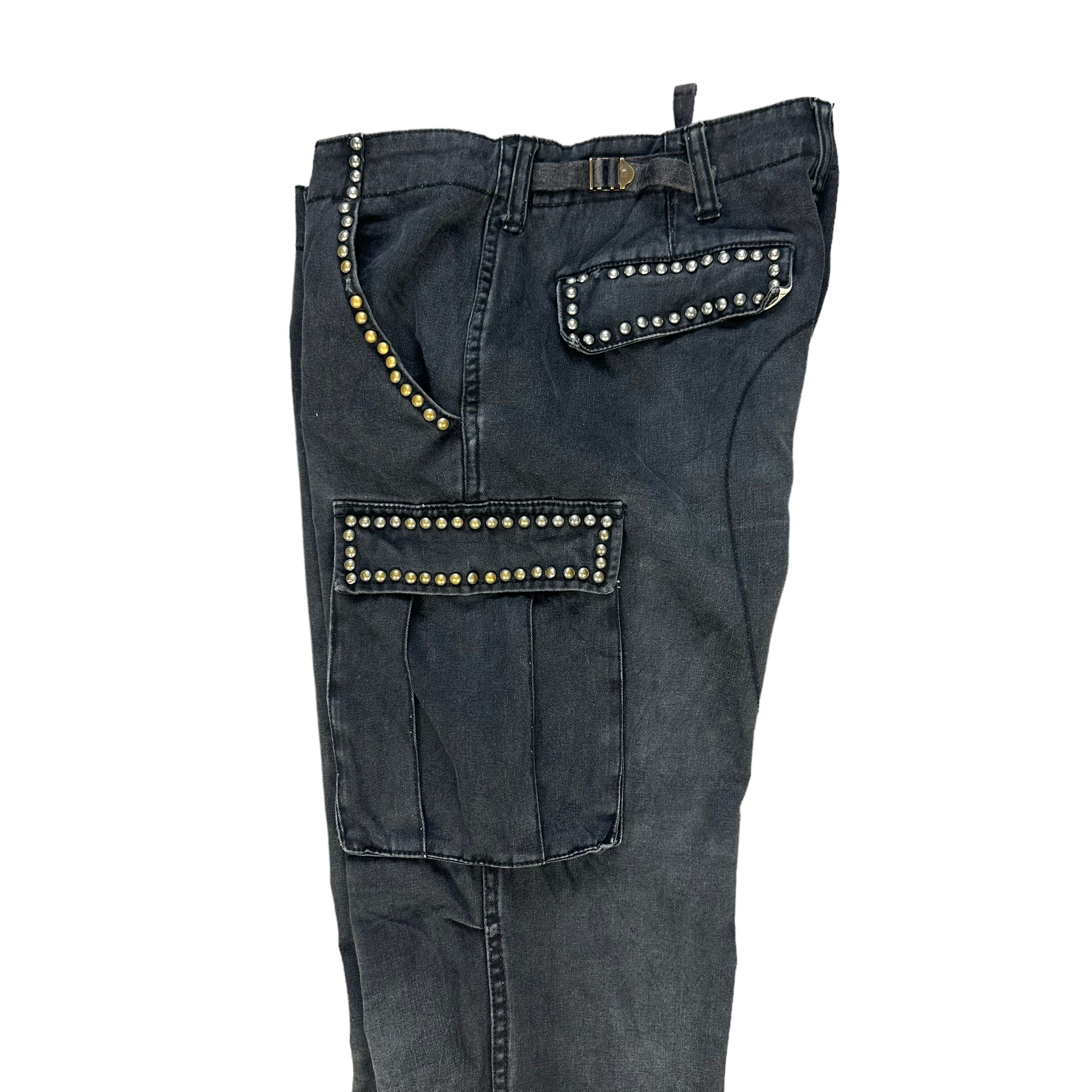 Japanese Brand POWER TO THE PEOPLE STUDDED CARGO PANT #8087-201 Size US 33 - 2 Thumbnail